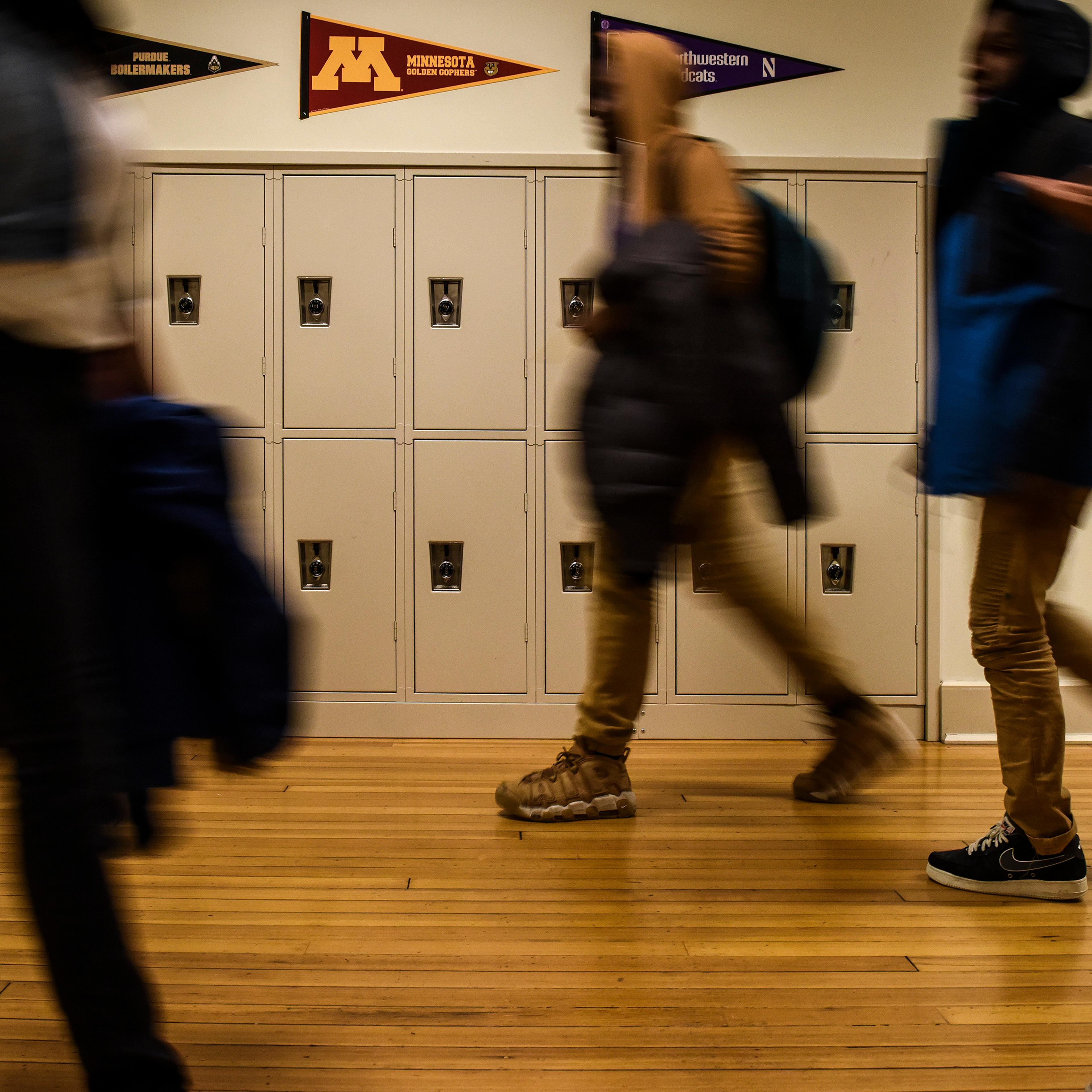 Cardozo high school students who don't use their lockers in Washington, DC.