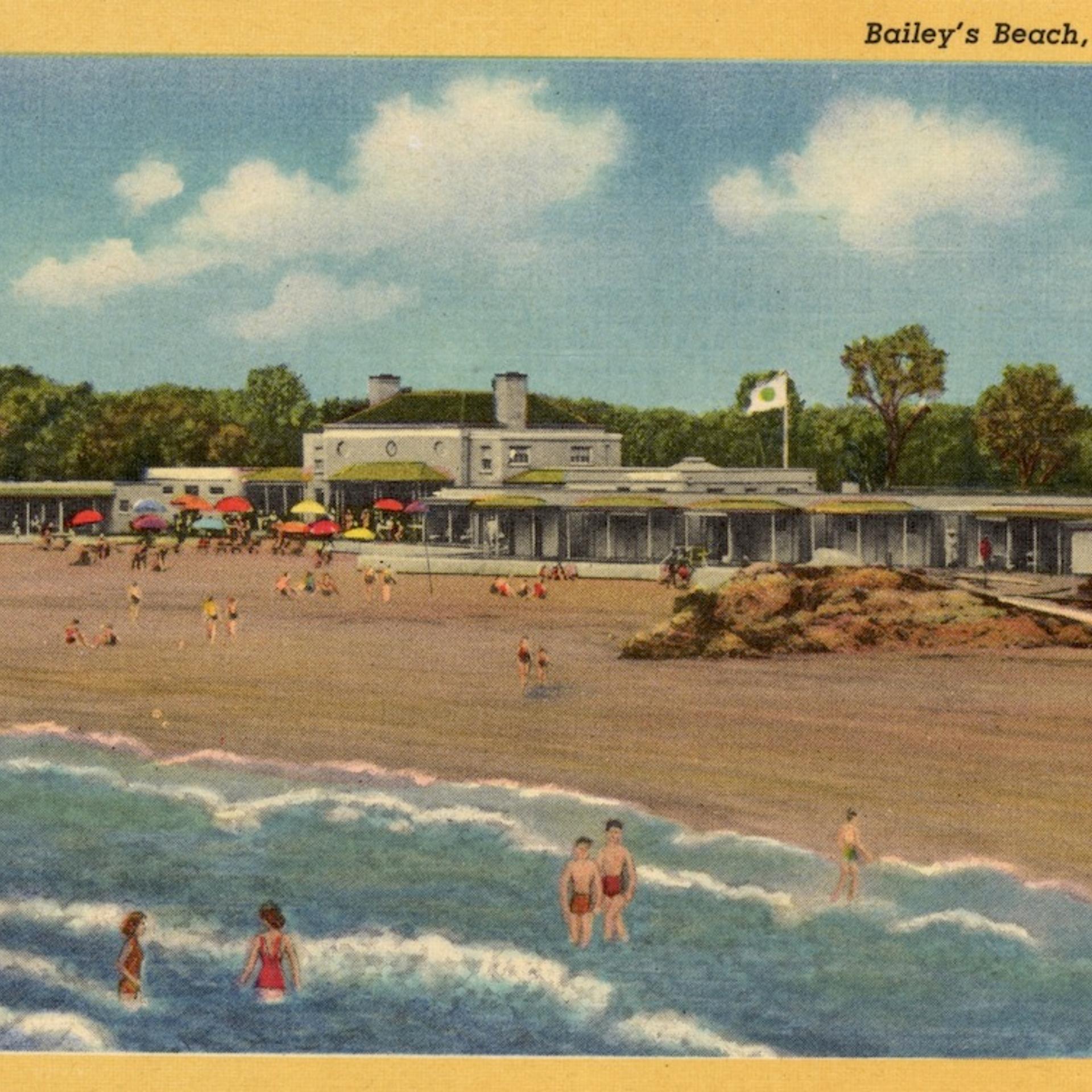 Bailey's Beach. ca. 1940, Newport, Rhode Island, USA, Bailey's Beach, Newport, R.I.
