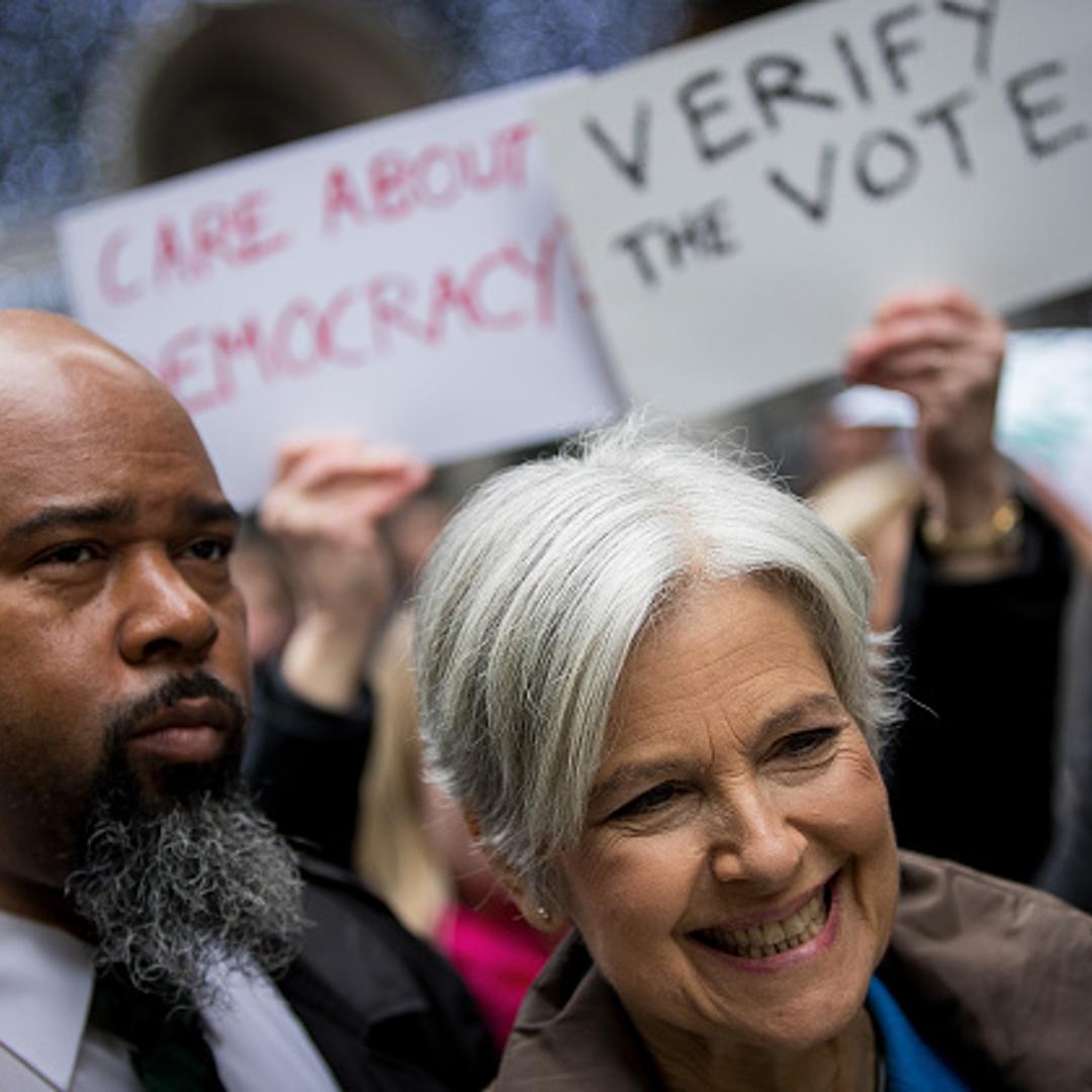 Green Party presidential candidate Jill Stein waits to speak at a news conference on Fifth Avenue across the street from Trump Tower December 5, 2016 in New York City.