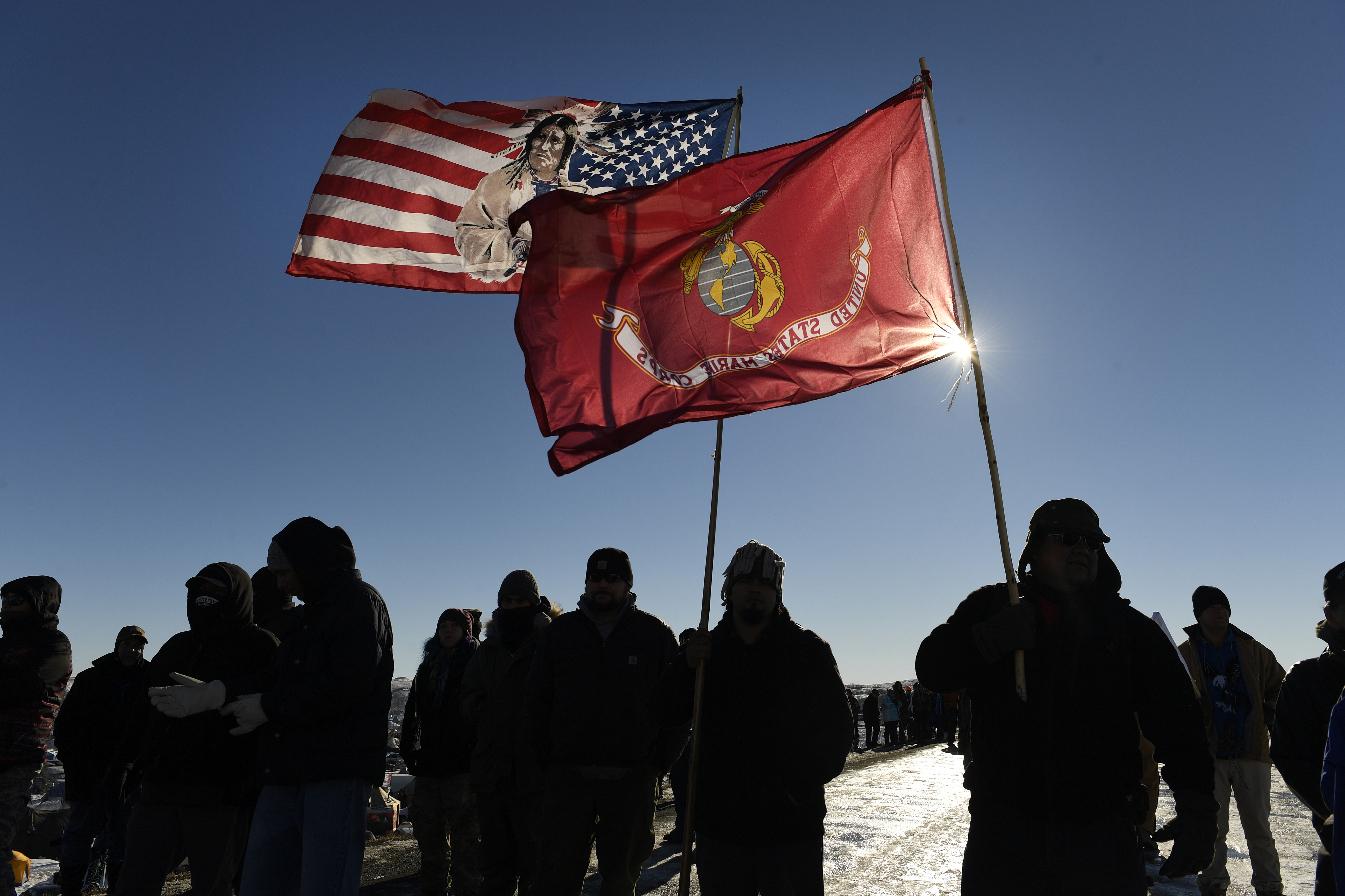 Standing Rock encampment near Cannon Ball, North Dakota