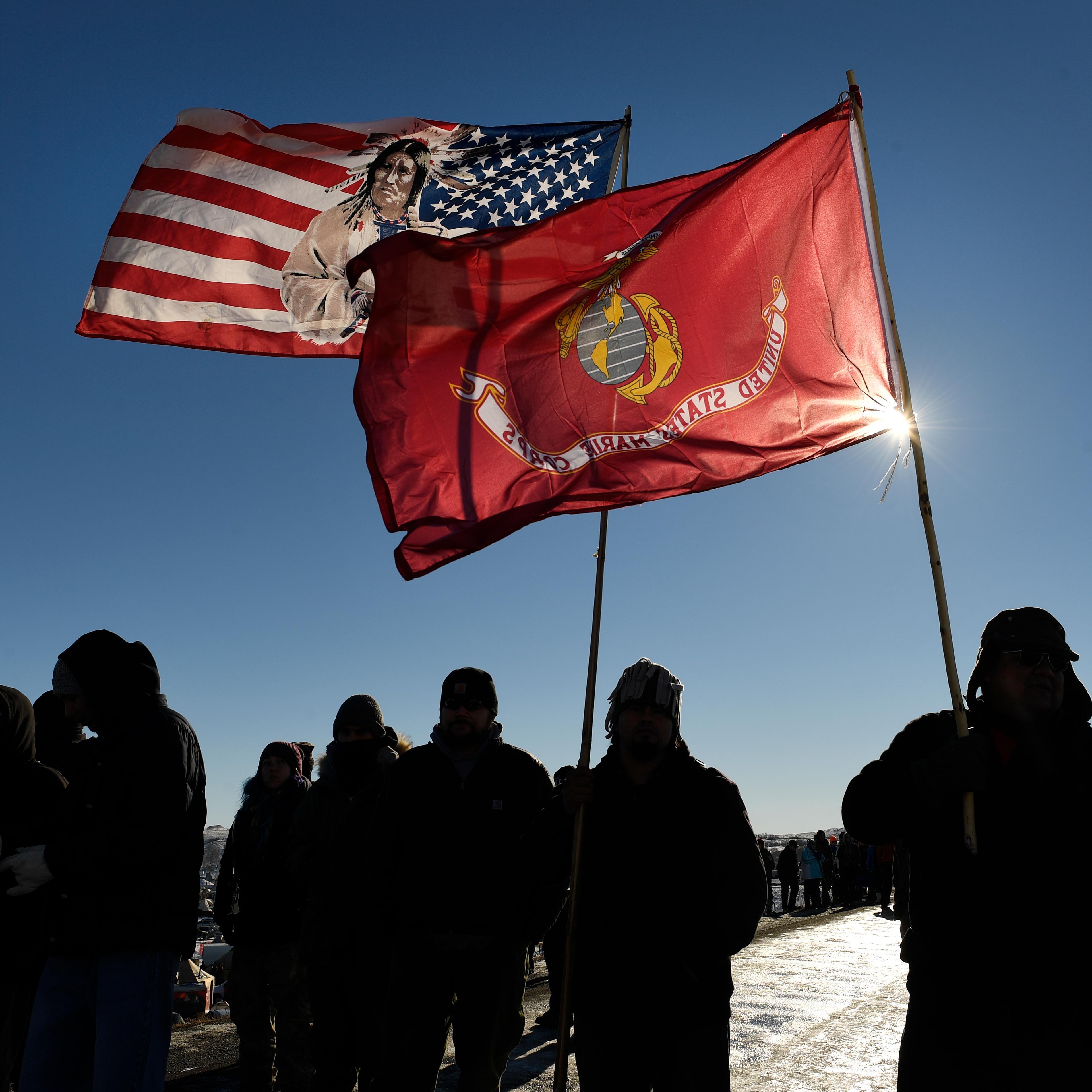 Standing Rock encampment near Cannon Ball, North Dakota
