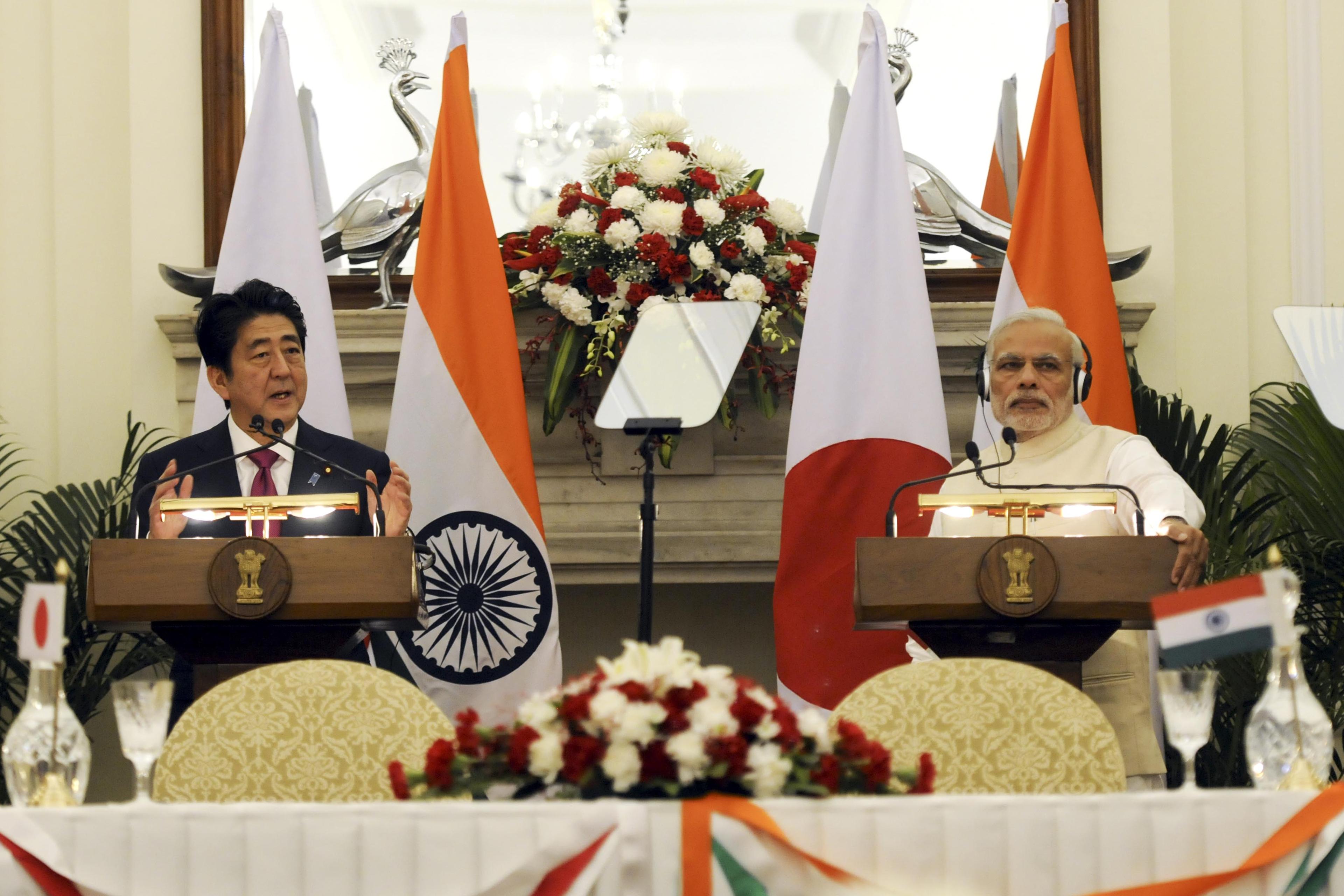 Prime Minister Narendra Modi Meets Japanese Prime Minister Shinzo Abe