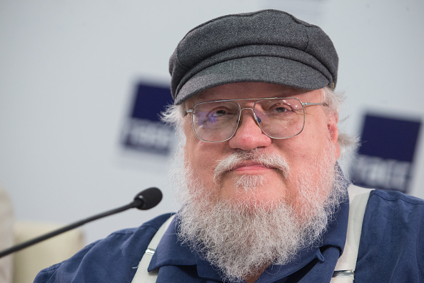 George R. R. Martin attends a press conference