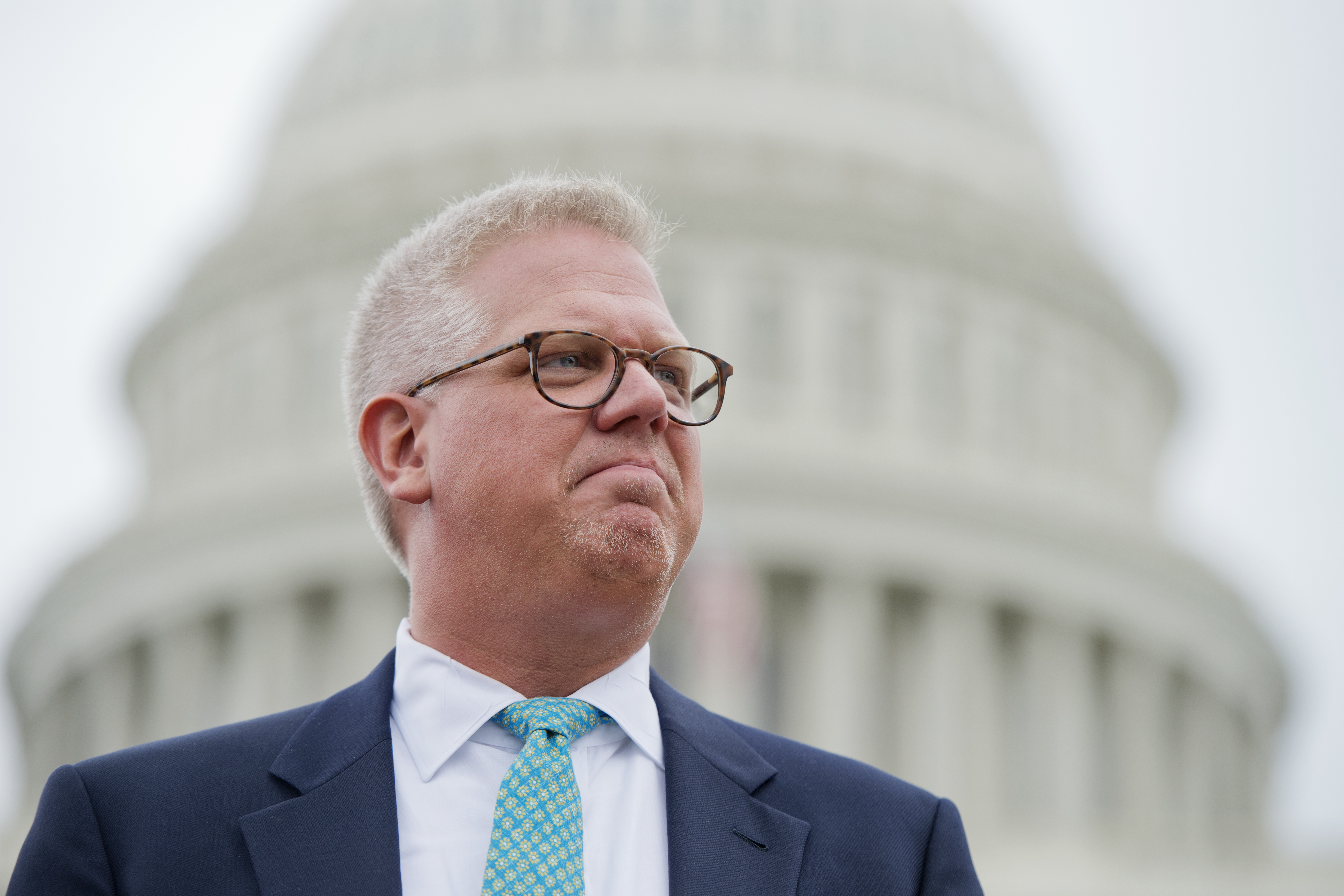 Conservative talk show host Glenn Beck attends a Tea Party Patriots rally on June 19, 2013 in Washington, D.C.