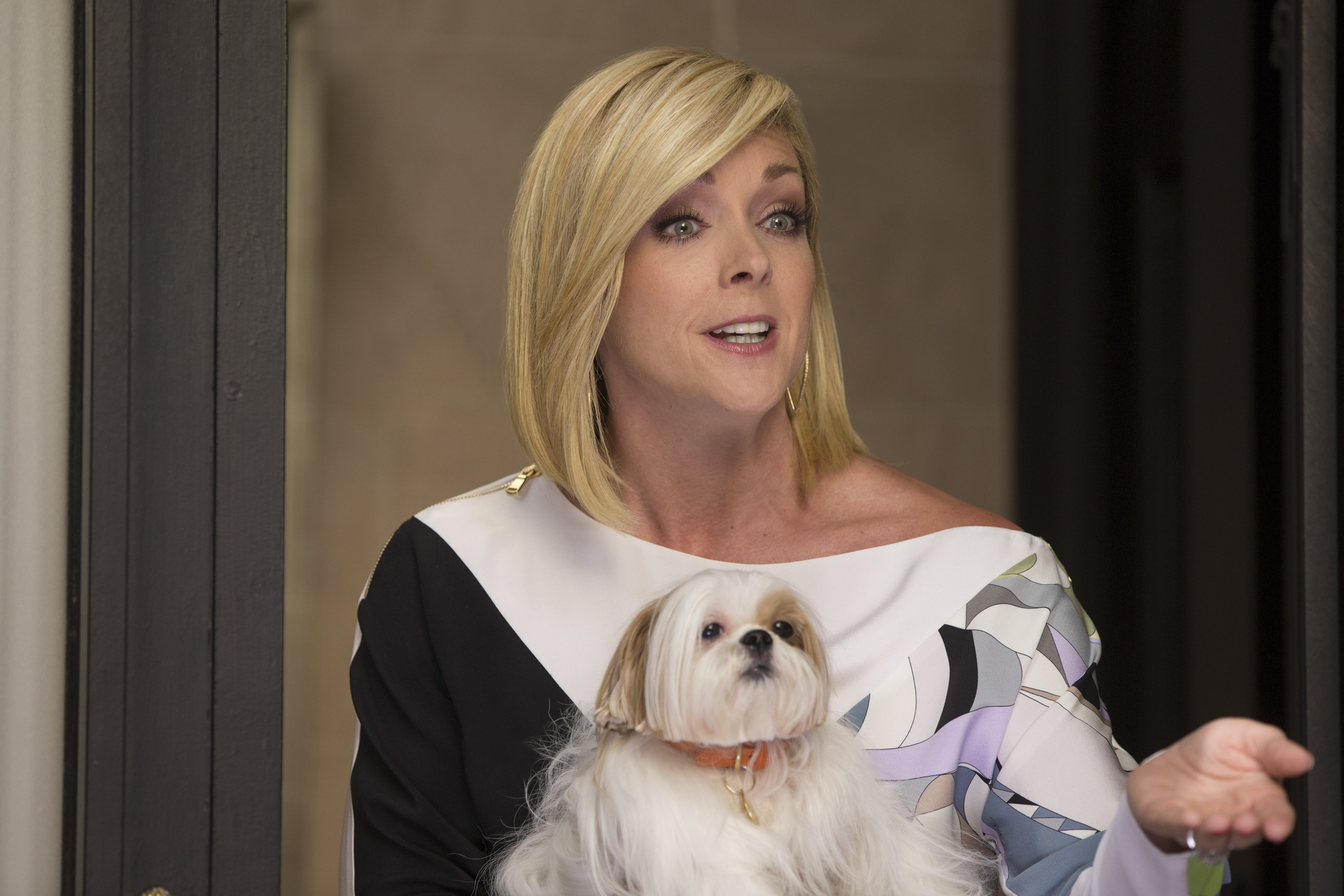 Jane Krakowski in a scene from Netflix’s <em>Unbreakable Kimmy Schmidt.</em>