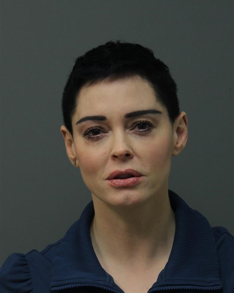 Rose McGowan Booking Photo