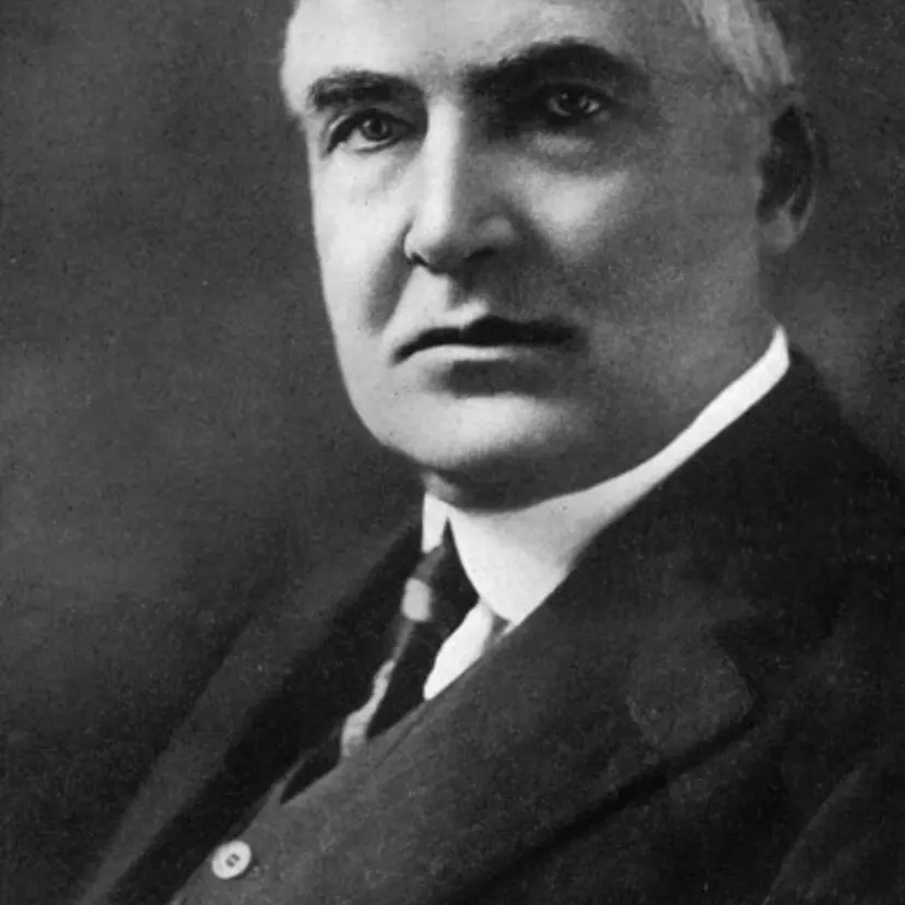 Warren G Harding, 29th President of the United States, (1933). Harding (1865-1923) was President from 1921 until 1923. Published in The American Presidents, (London, 1933).