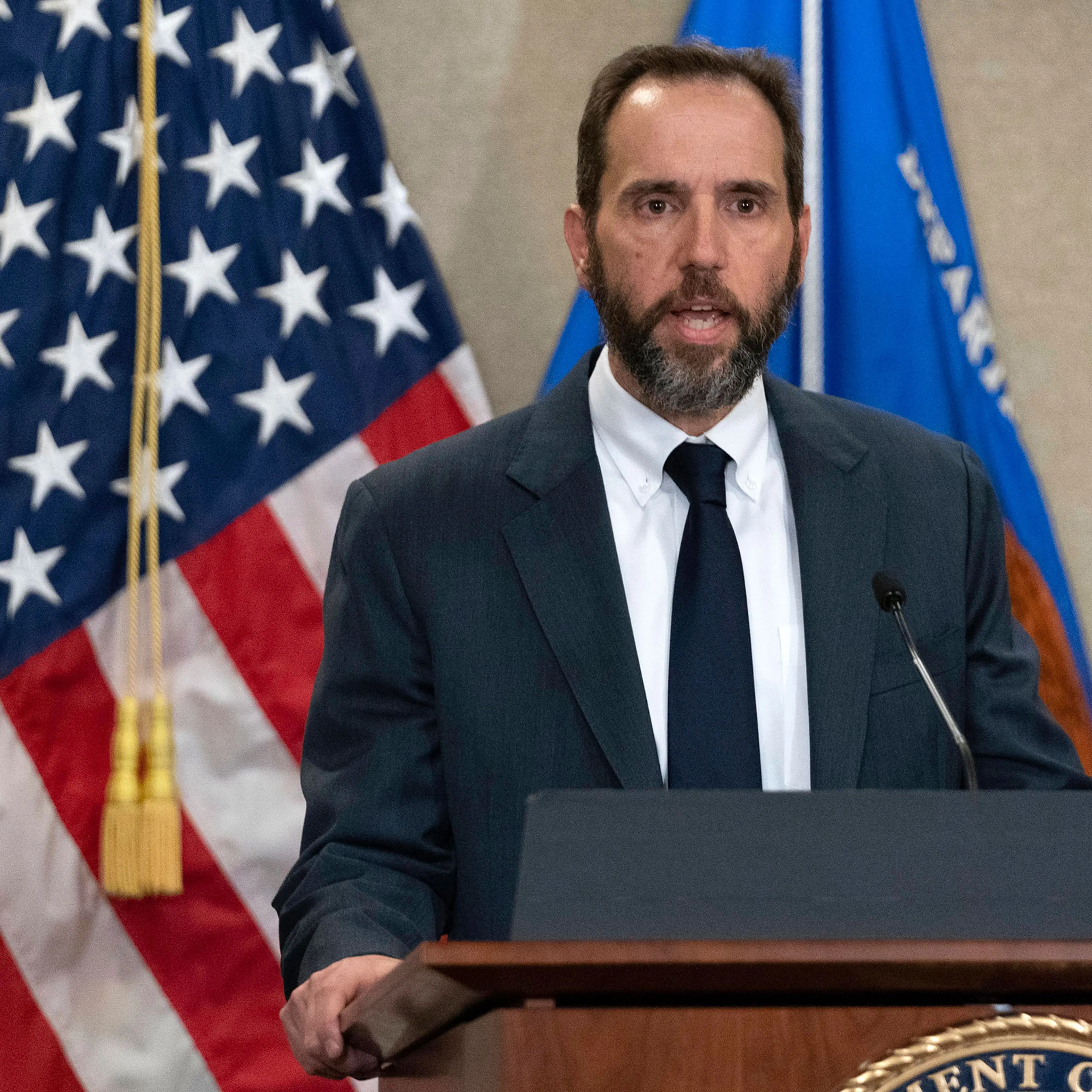Special counsel Jack Smith speaks to reporters regarding the indictment of former President Donald Trump