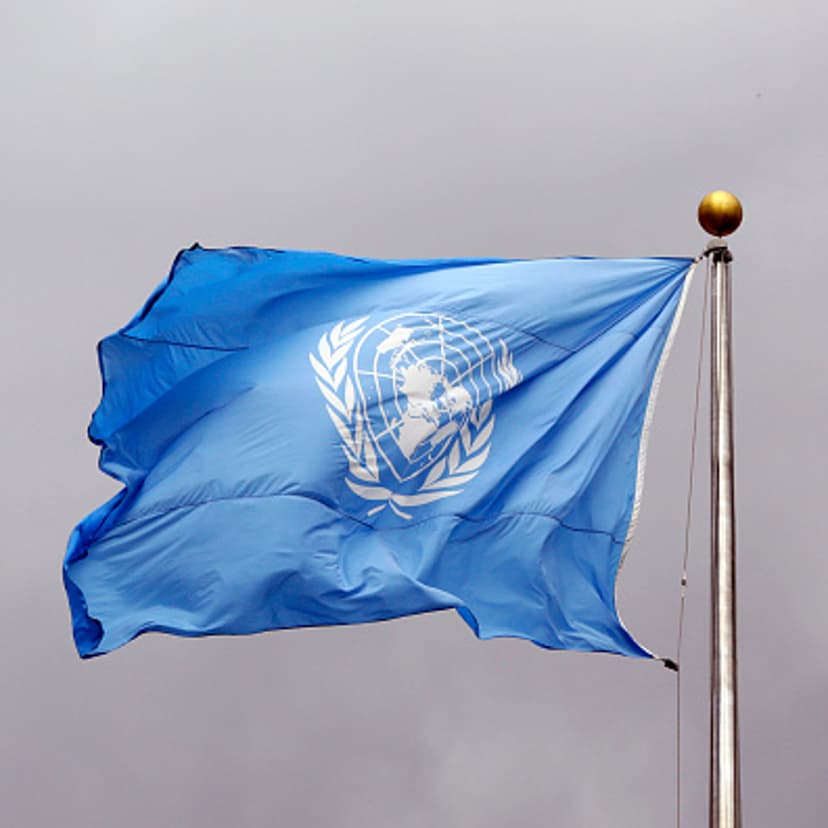 Flag of the United Nations at the headquarters of the United Nations in New York City on Sept. 24, 2014.