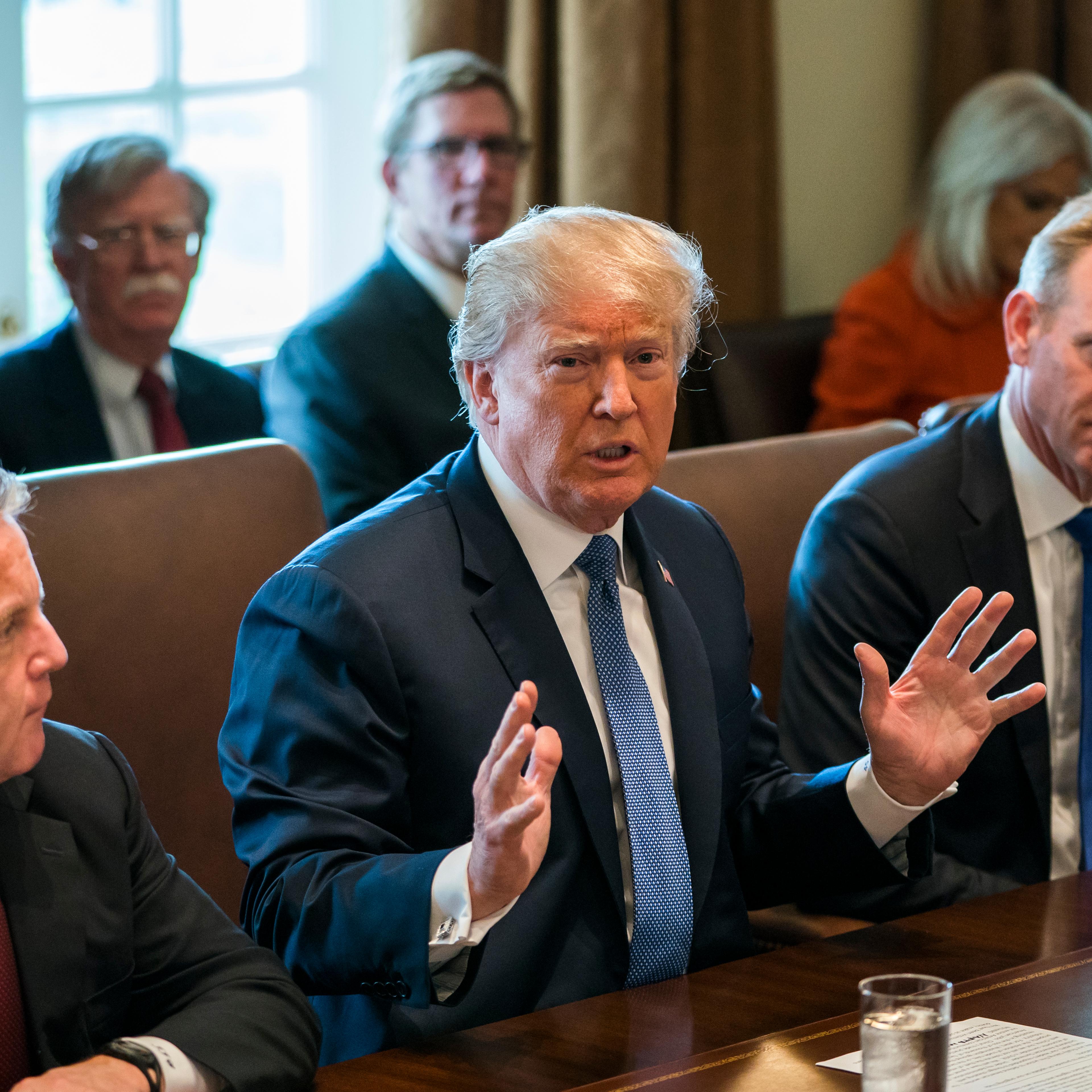 President Trump Comments On Syria During Cabinet Meeting