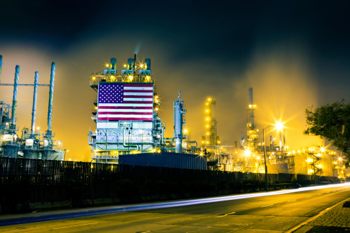 oil-refinery-american-flag