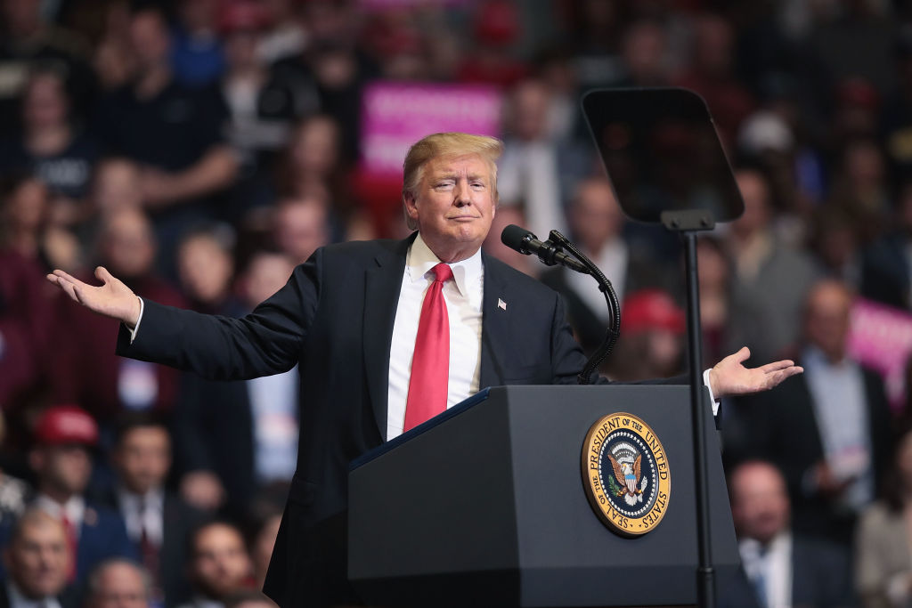 Donald Trump Holds MAGA Rally In Grand Rapids, Michigan