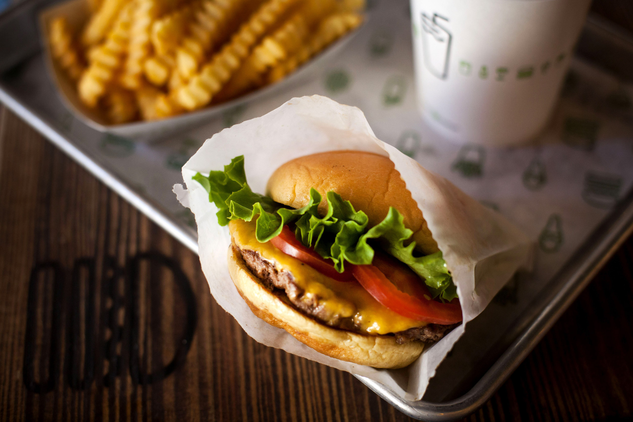 A Shake Shack burger in New York City on Sept. 10, 2014.
