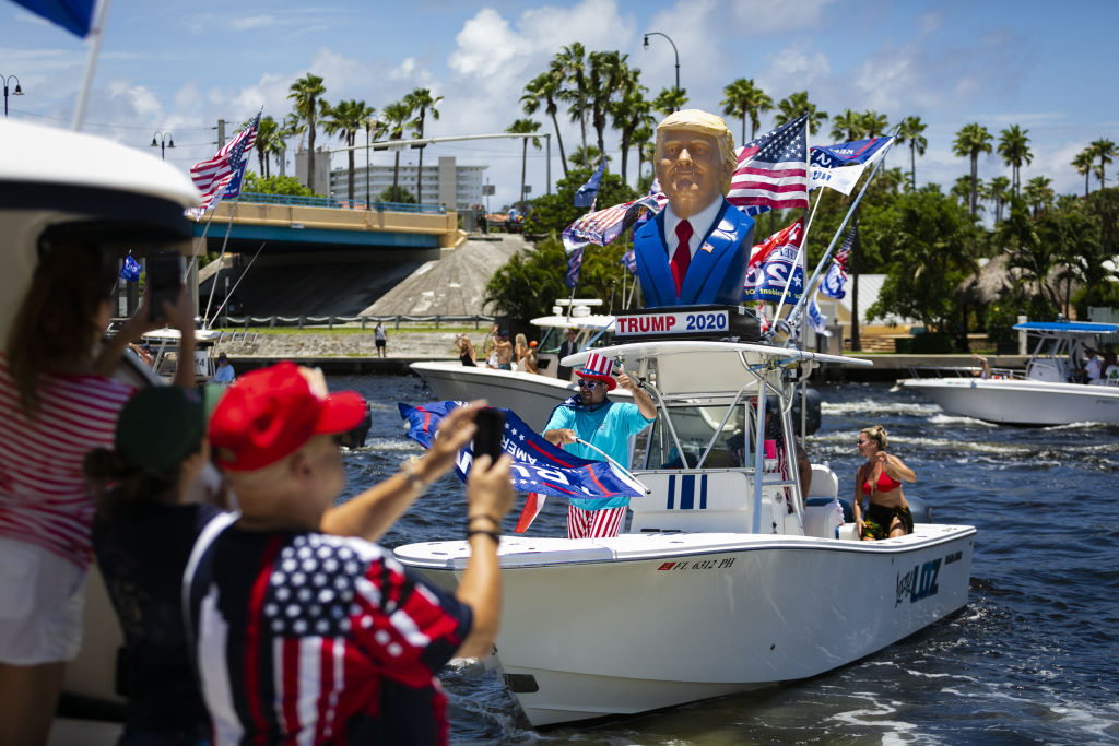 Supporters of U.S. President Donald Trump