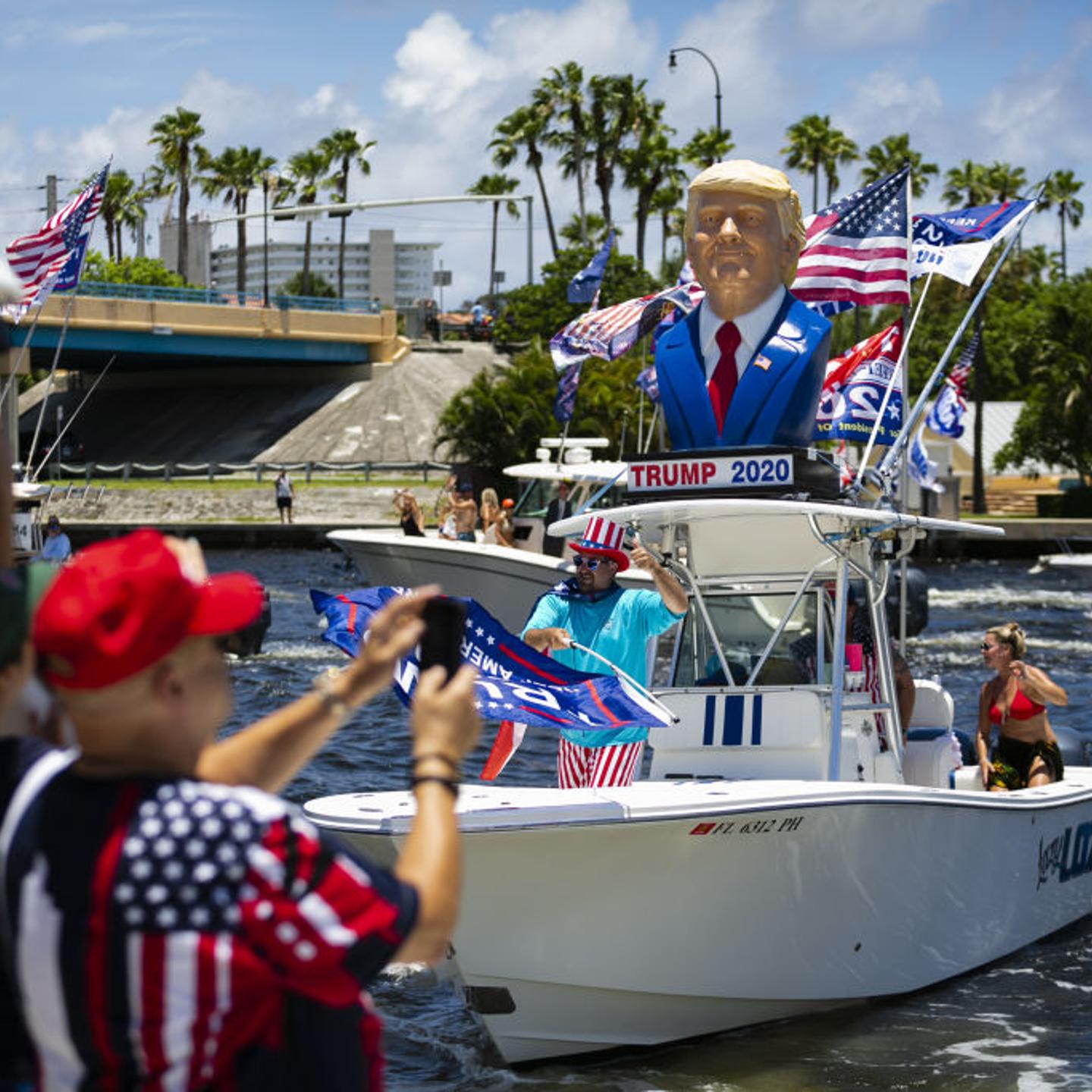 Supporters of U.S. President Donald Trump