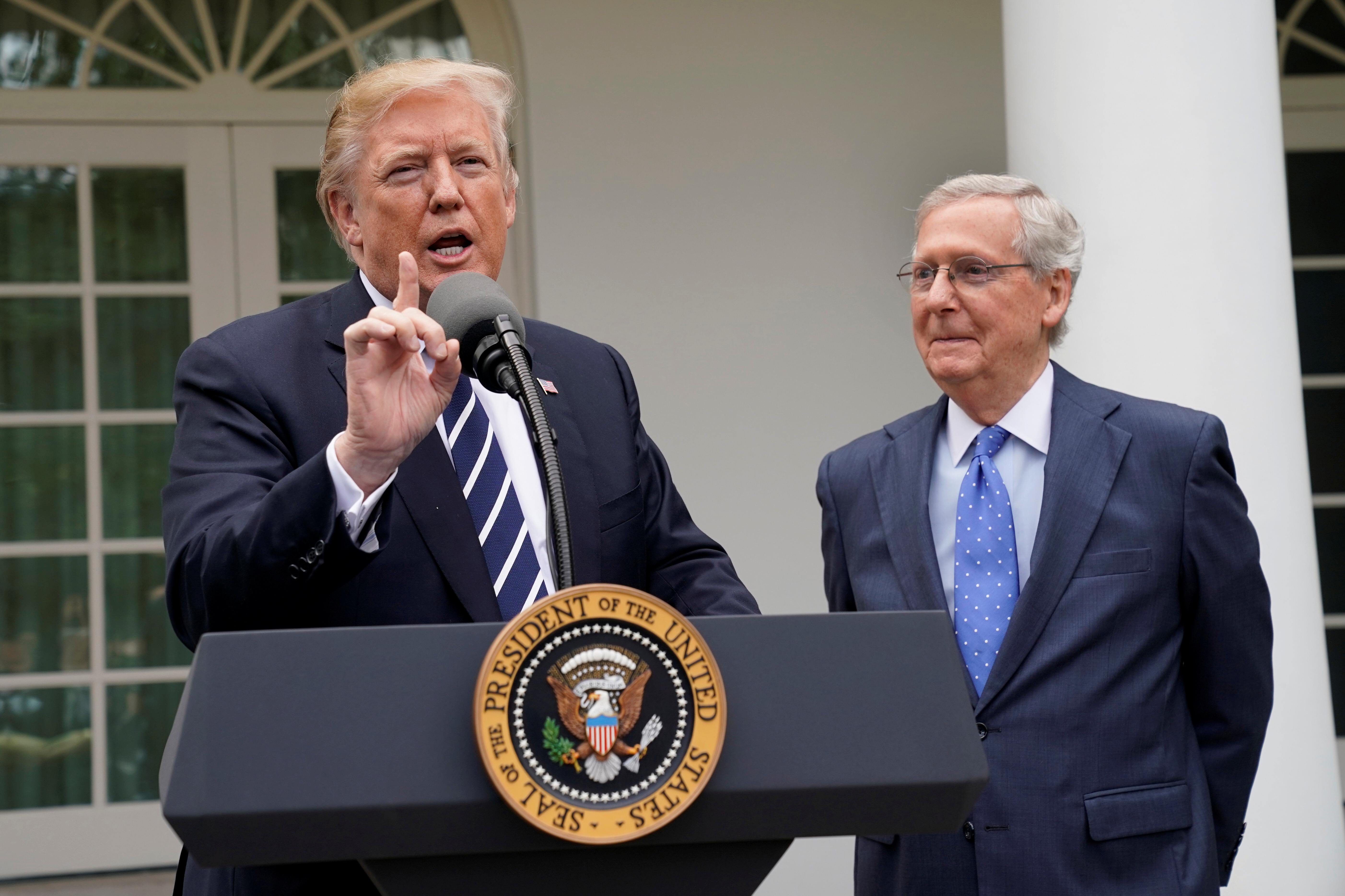 Donald Trump with Senate Majority Leader Mitch McConnell