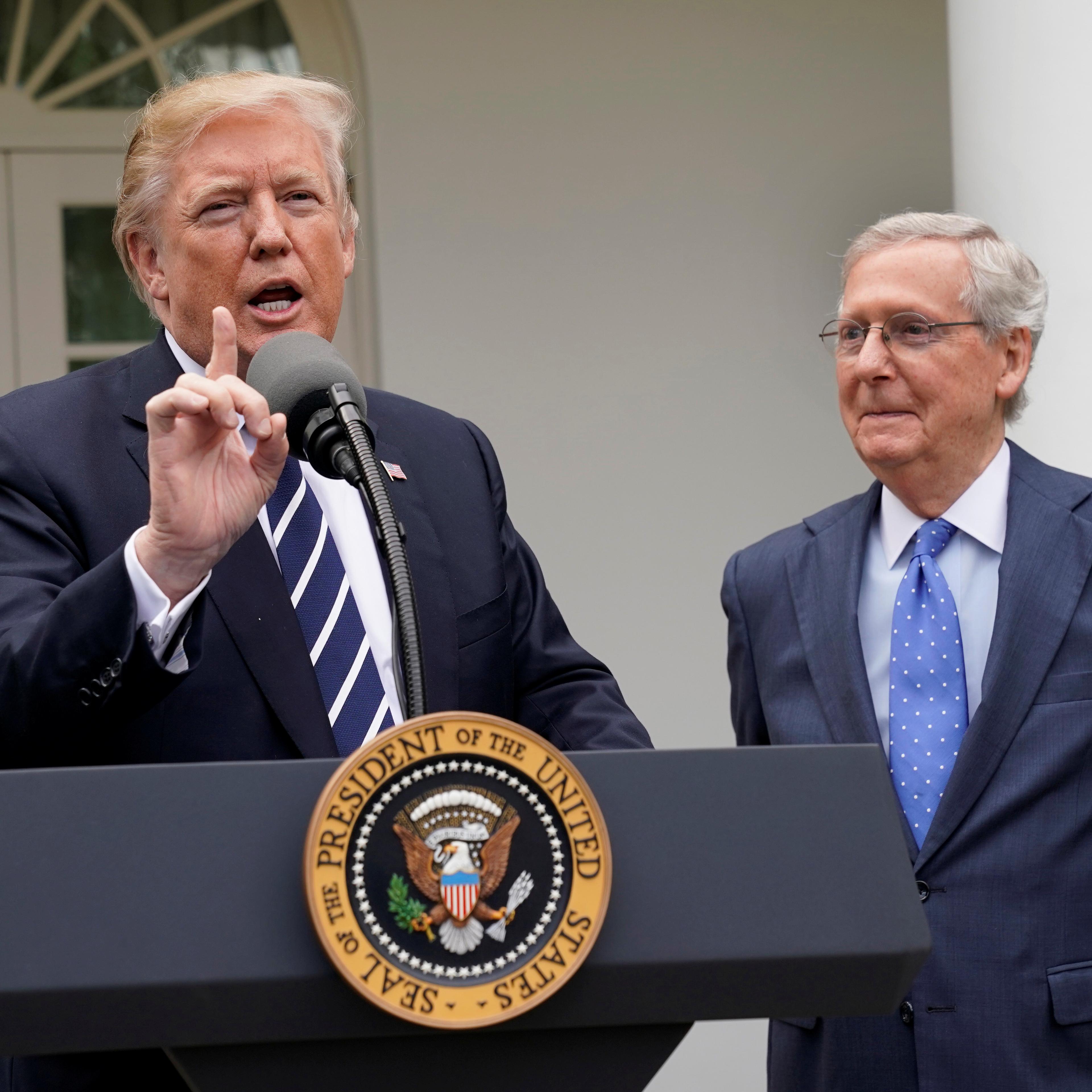 Donald Trump with Senate Majority Leader Mitch McConnell