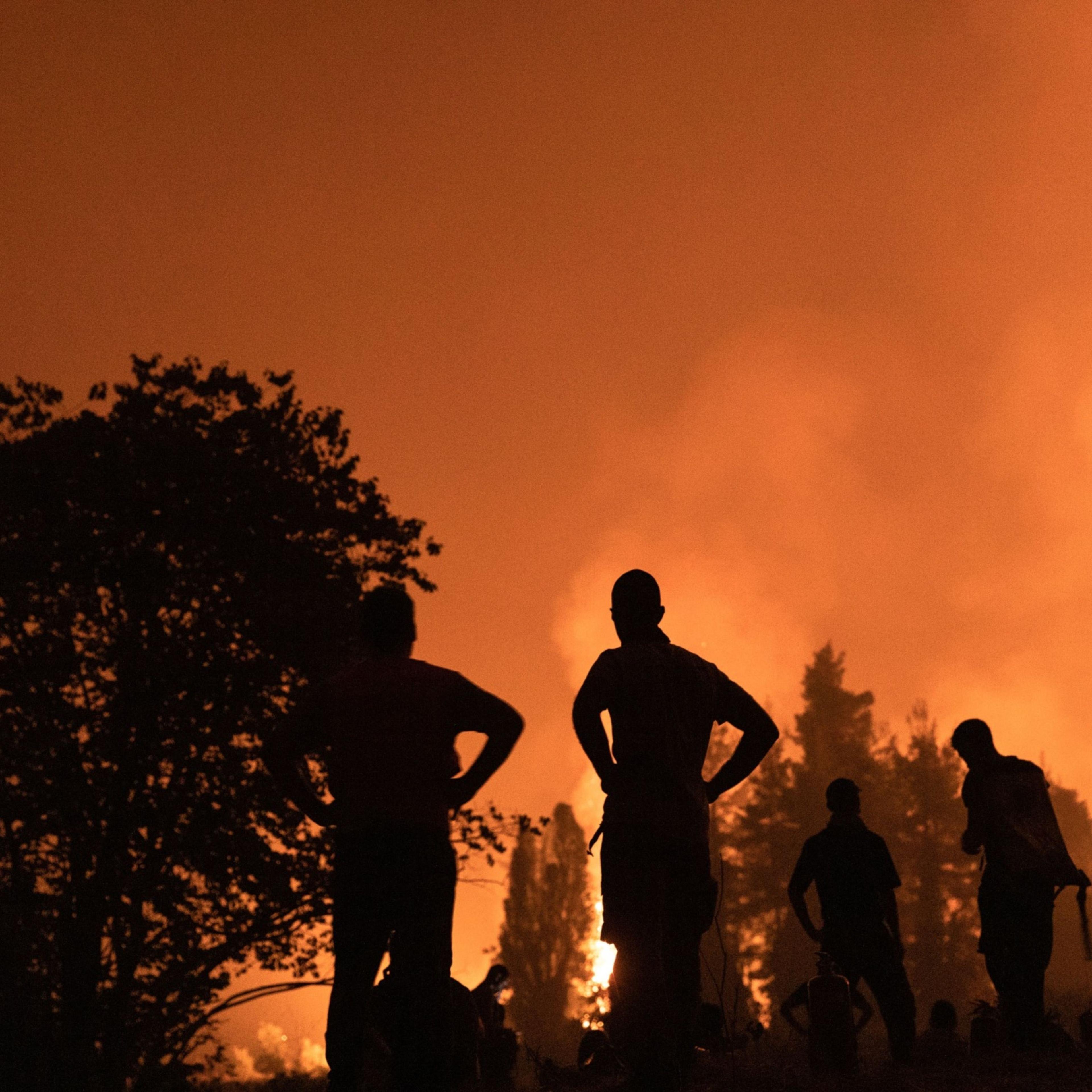 Greek Island Wildfires Continue