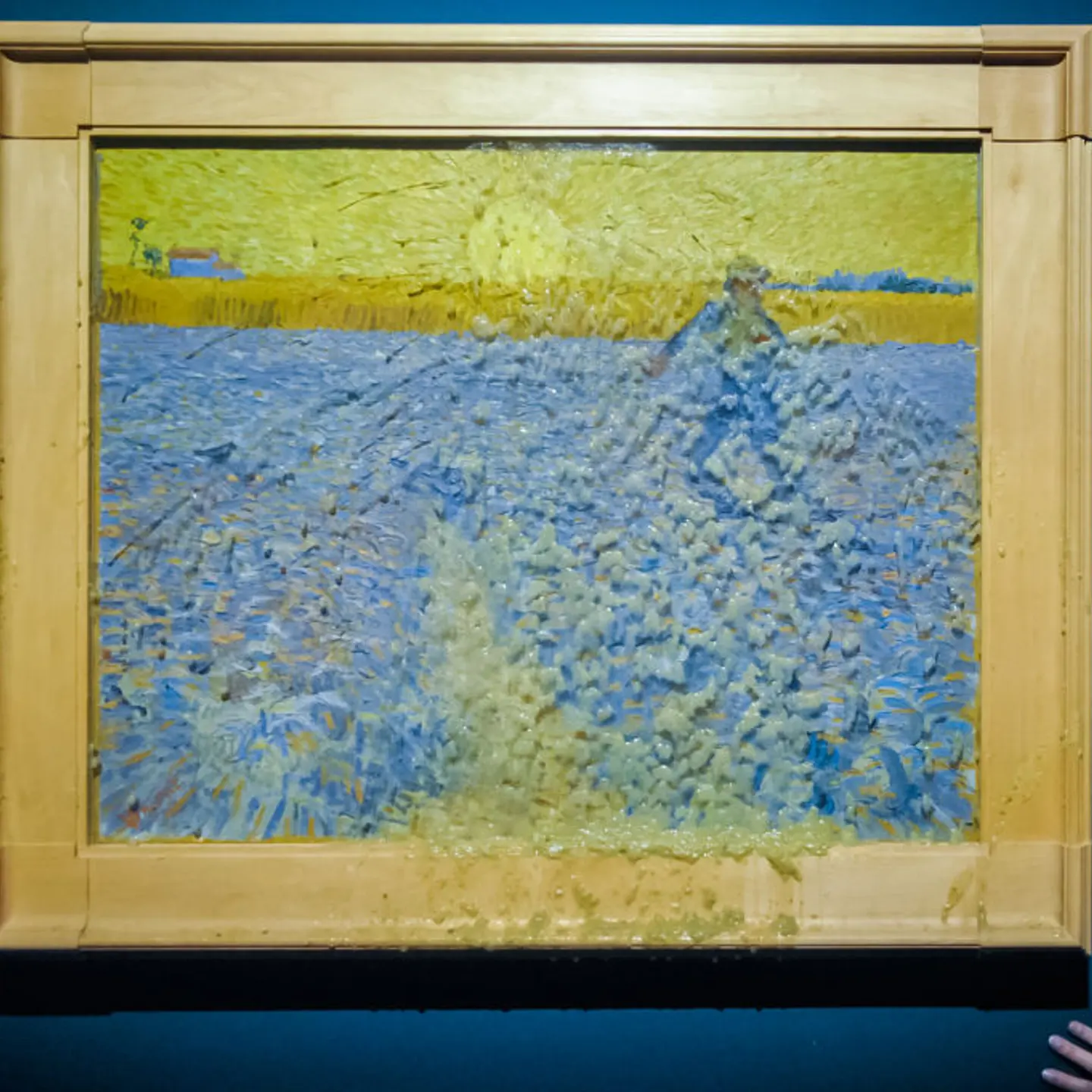 Action Group Ultima Generazione Protest Against Ecoclimate Collapse At The Van Gogh Exhibition In Rome