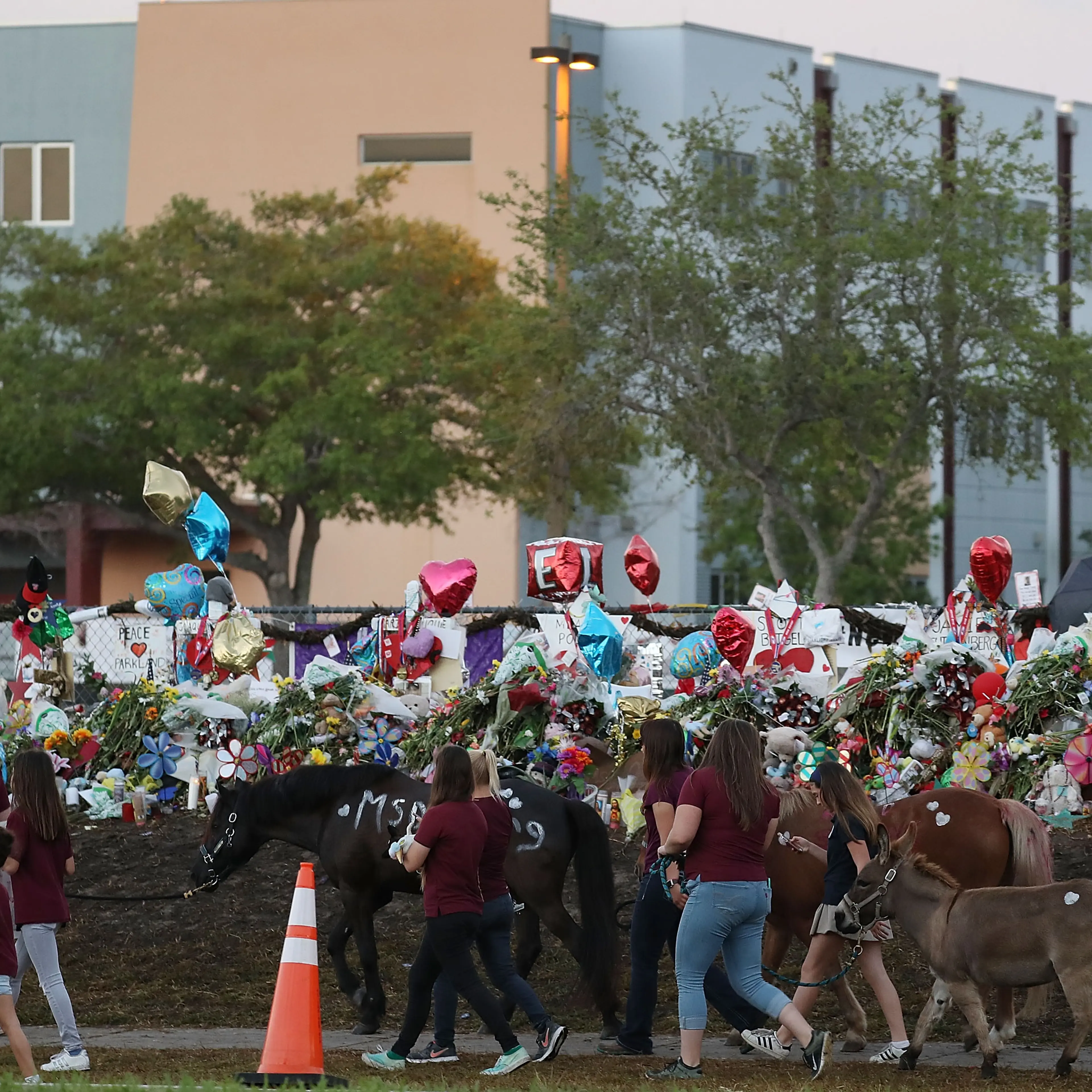 Students Return To Class For First Time After Mass Shooting At Florida School