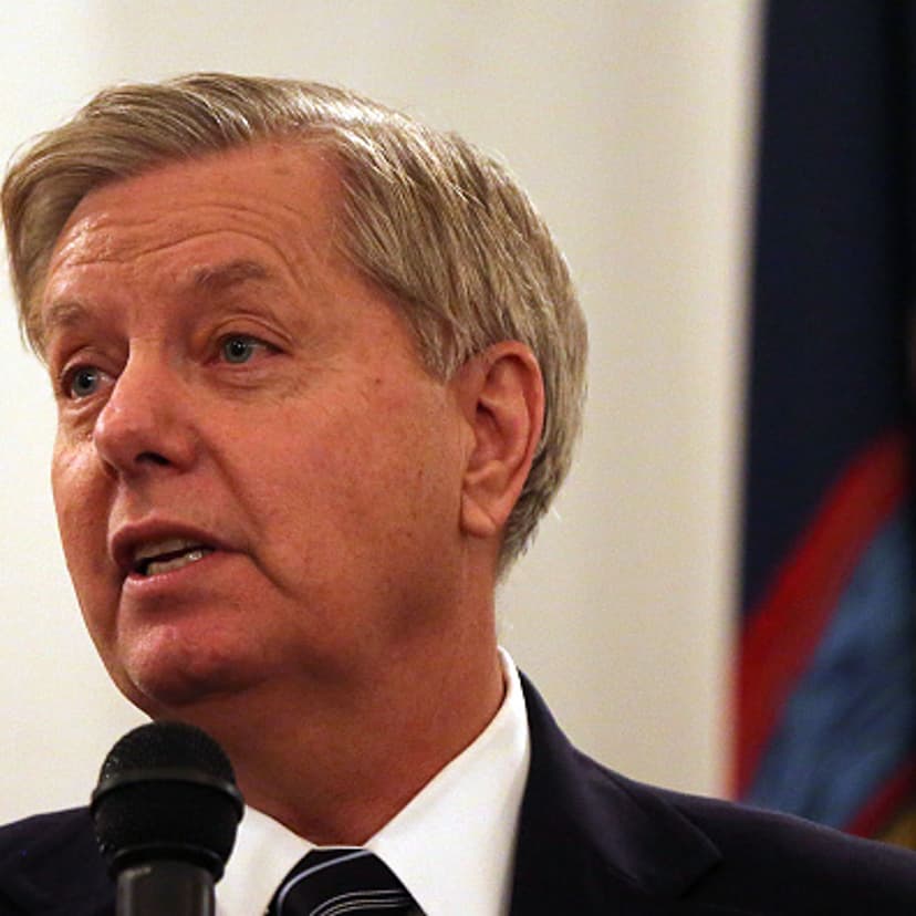 Republican Presidential Candidate Lindsey Graham speaks about the threat America faces from radical islamic movements at the Metropolitan Republican Club on November 19, 2015 in New York City.