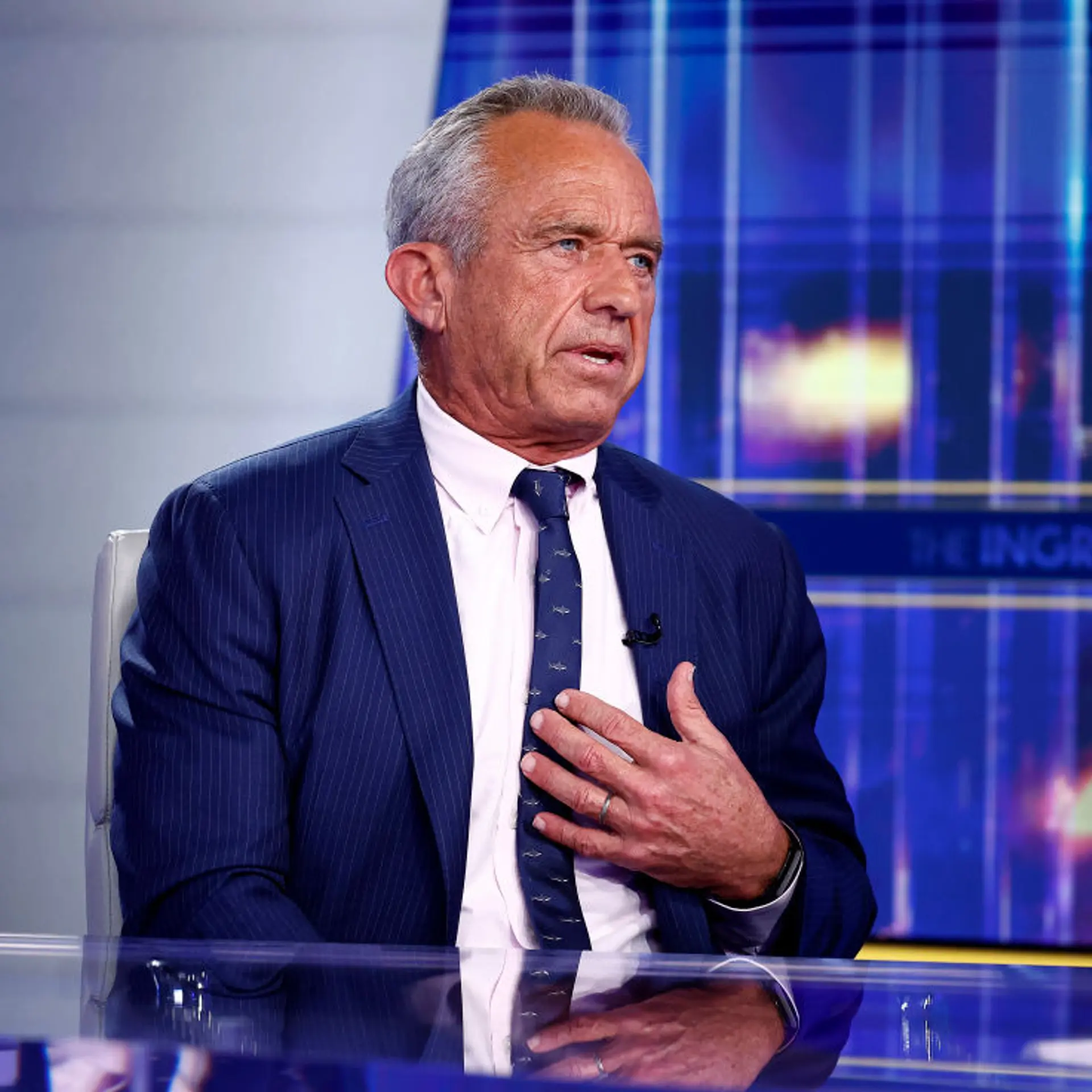 U.S. Health and Human Services Secretary Robert F. Kennedy Jr. visits "The Ingraham Angle" with host Laura Ingraham at FOX News D.C. Bureau in Washington, D.C., on Feb. 13, 2025.