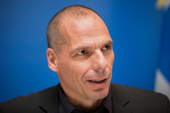 Yanis Varoufakis at a news conference following a Eurogroup meeting in Luxembourg on June 18, 2015.