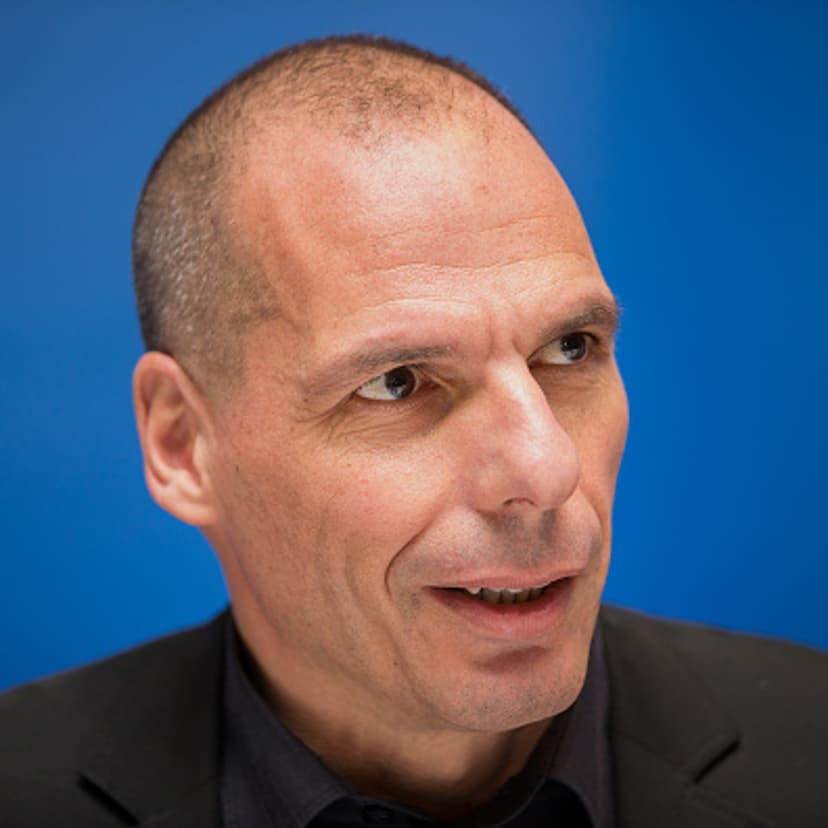 Yanis Varoufakis at a news conference following a Eurogroup meeting in Luxembourg on June 18, 2015.