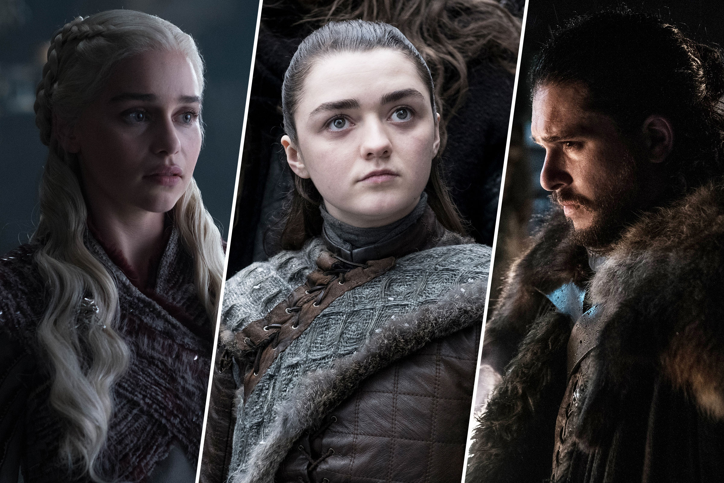 Daenerys Targaryen Arya Stark and Jon Snow from Game of Thrones