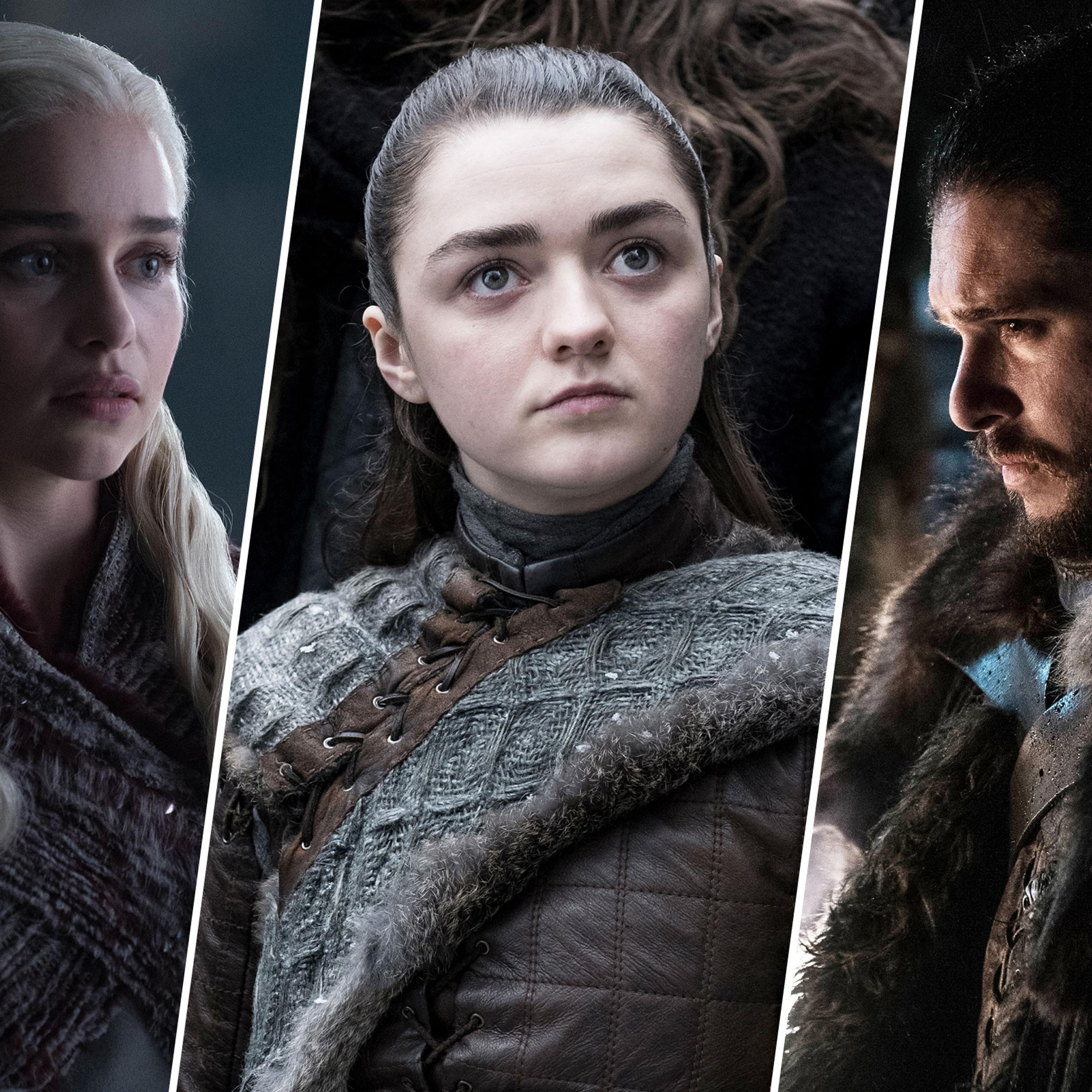 Daenerys Targaryen Arya Stark and Jon Snow from Game of Thrones