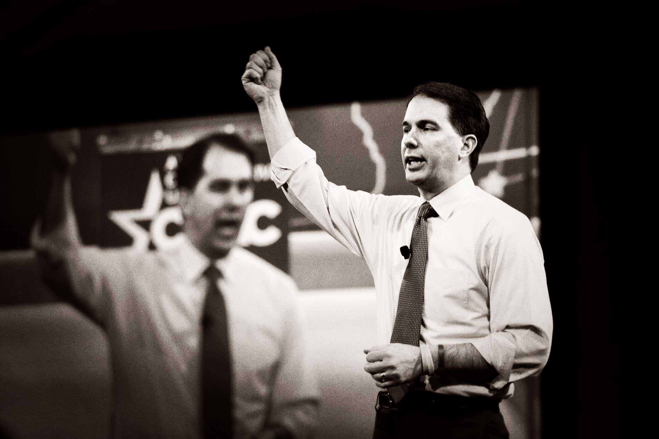 Wisconsin Governor Scott Walker at the 42nd annual Conservative Political Action Conference (CPAC) at National Harbor, MD on Feb. 26, 2015.