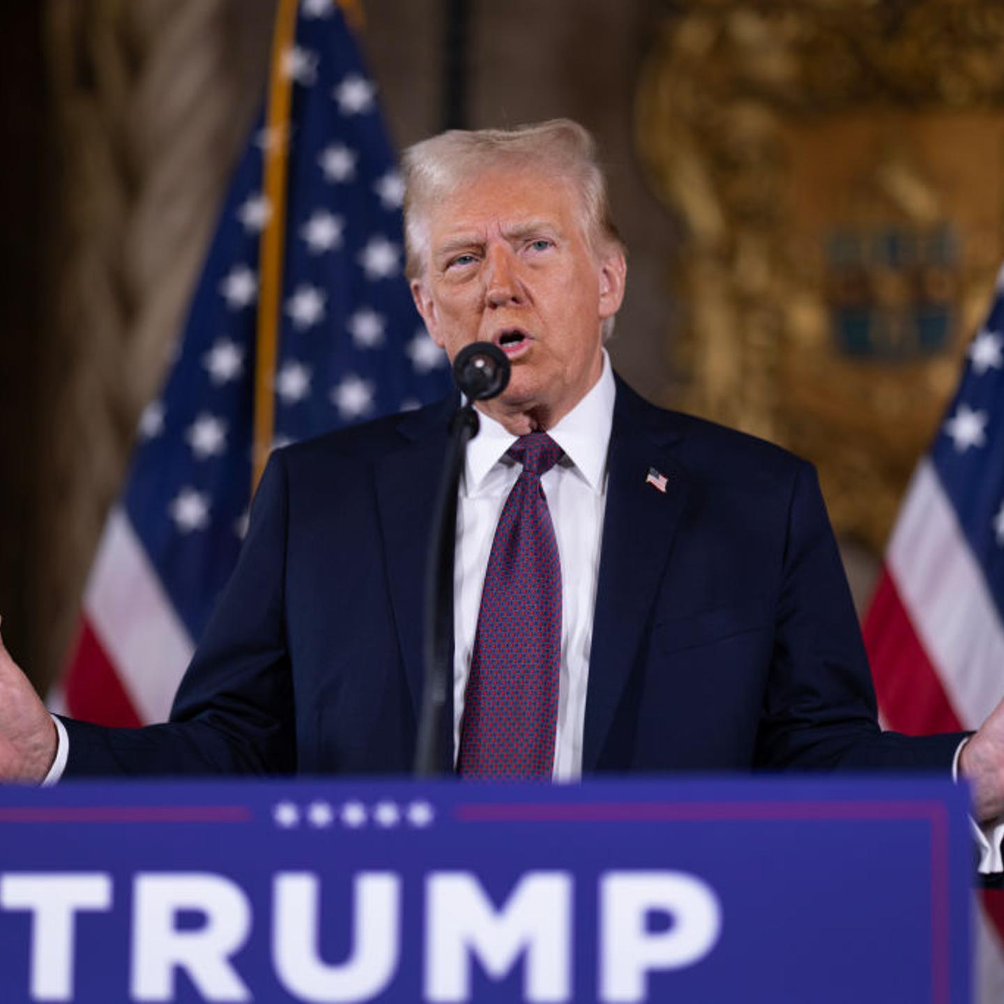 President-Elect Trump Holds Press Conference At Mar-A-Lago