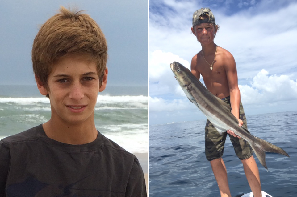 Perry Cohen (L) and Austin Stephanos, both 14 years old.