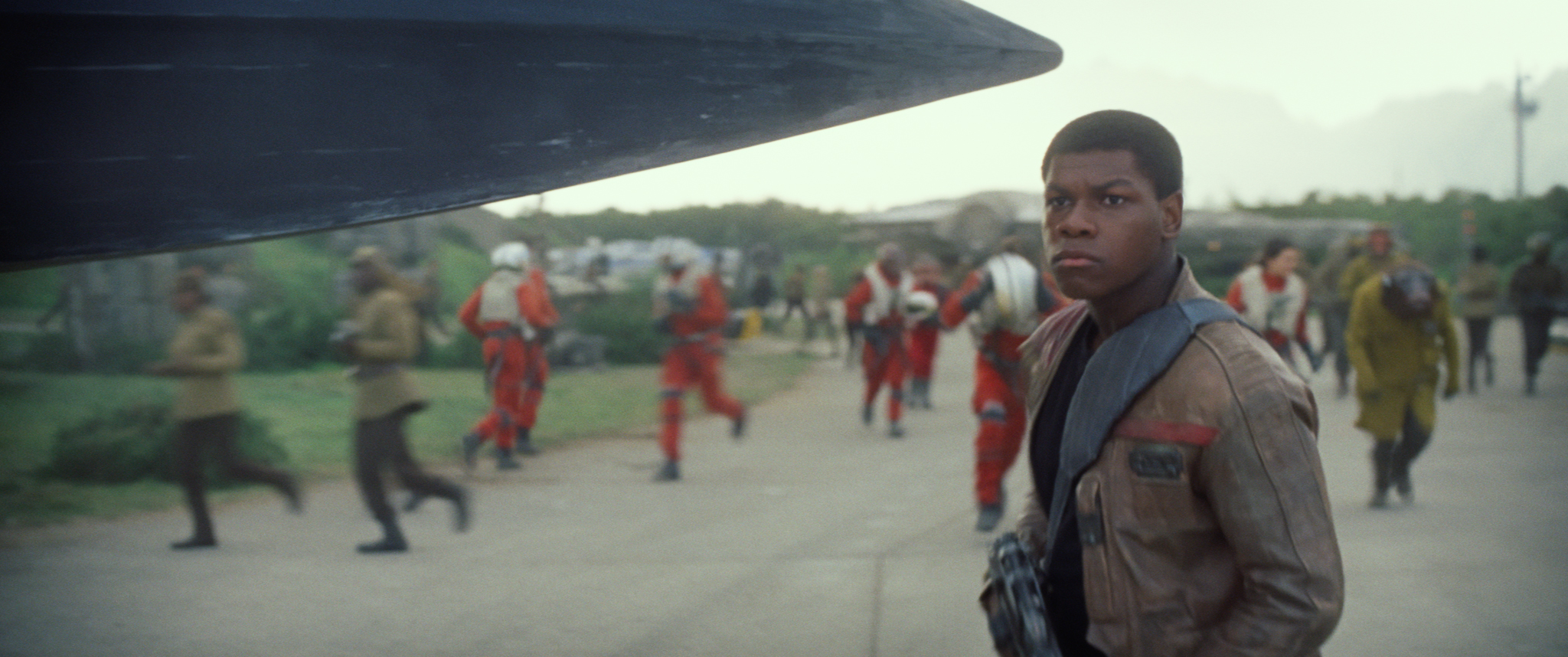 John Boyega as Finn in Star Wars: The Force Awakens.