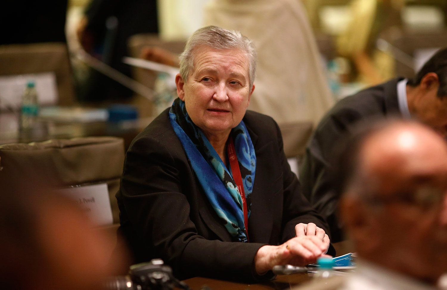 Ambassador Nancy Powell attends an event in New Delhi, March 27, 2014.