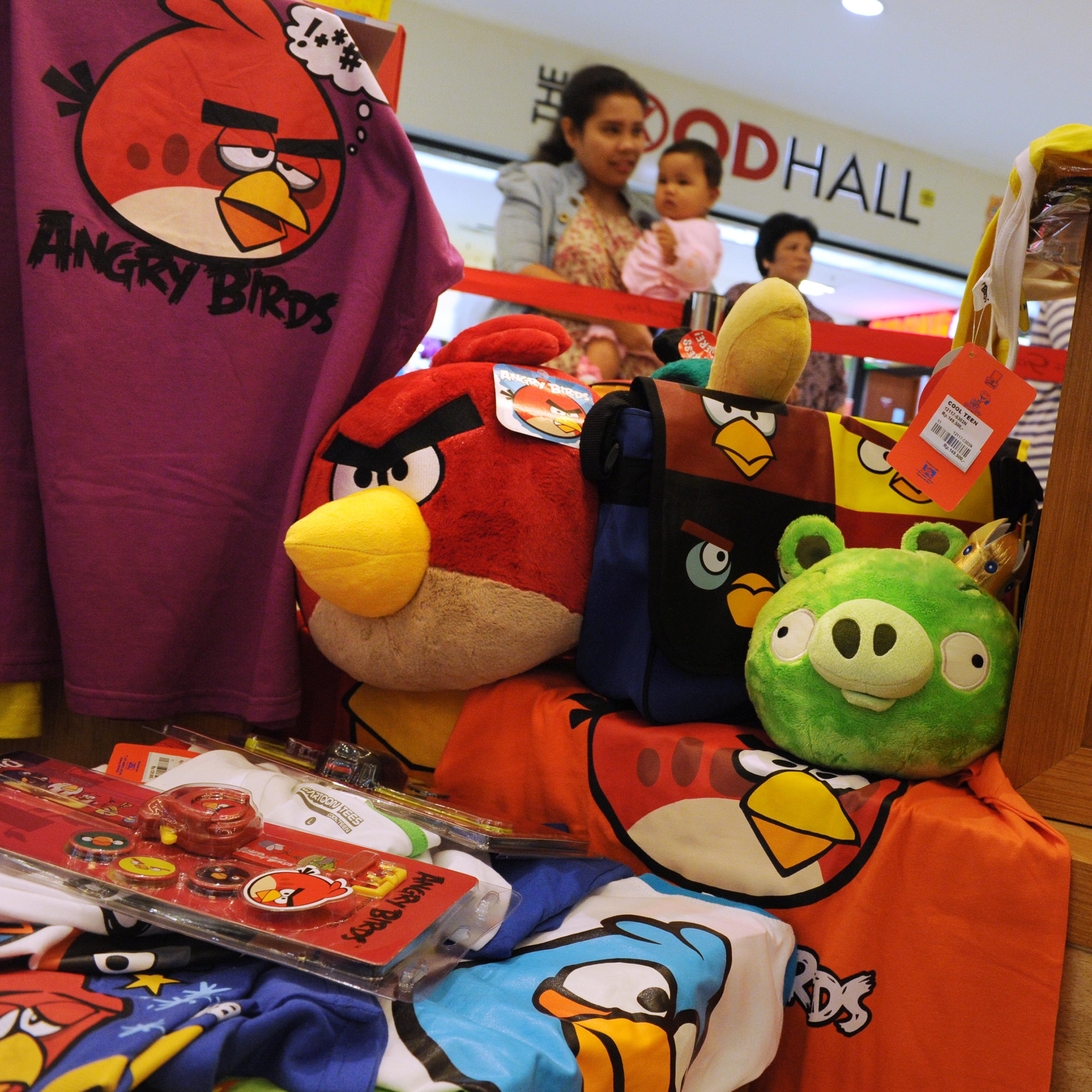 "Angry Birds" merchandise displayed in Jakarta, Indonesia in 2012.