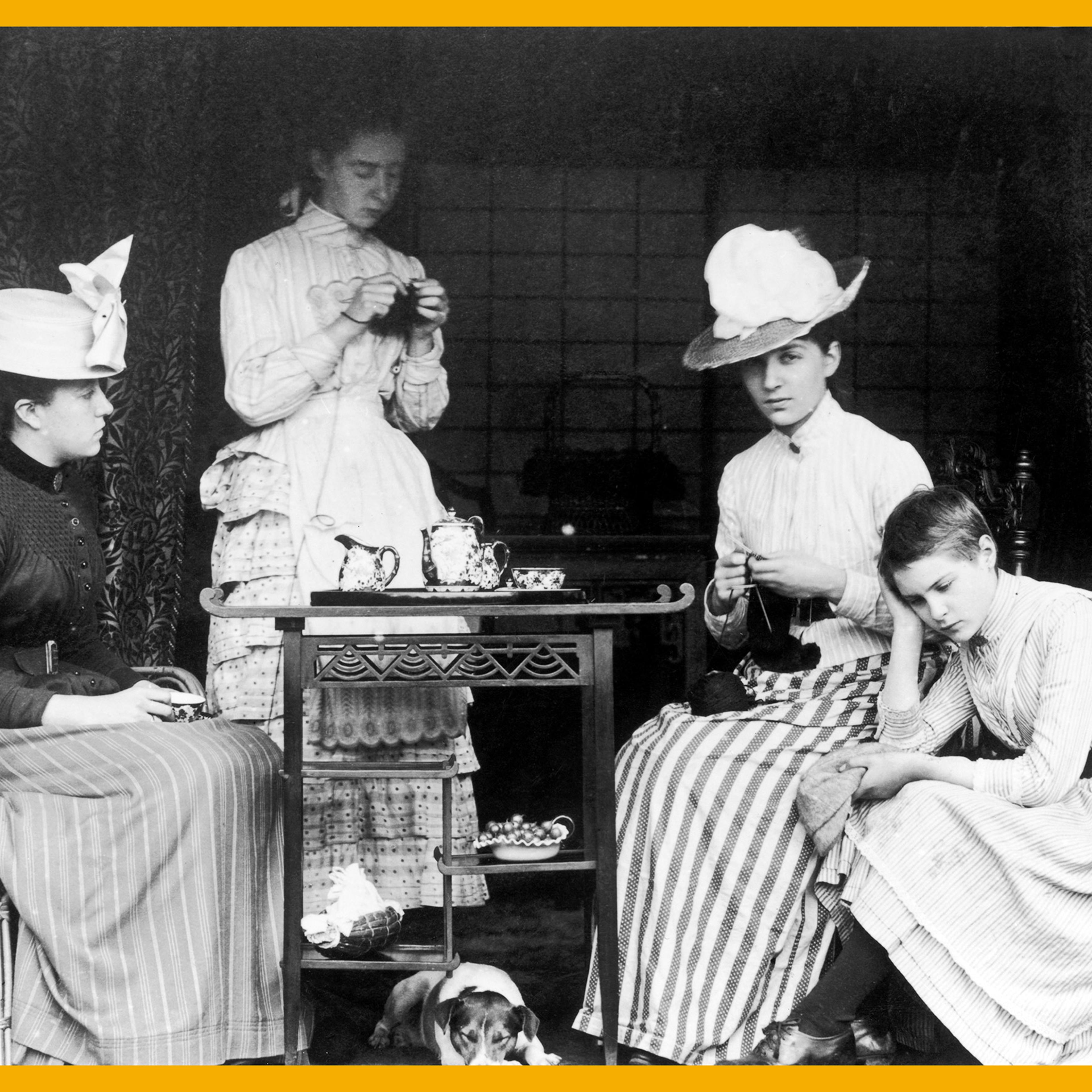 Victorian tea party, circa 1895.