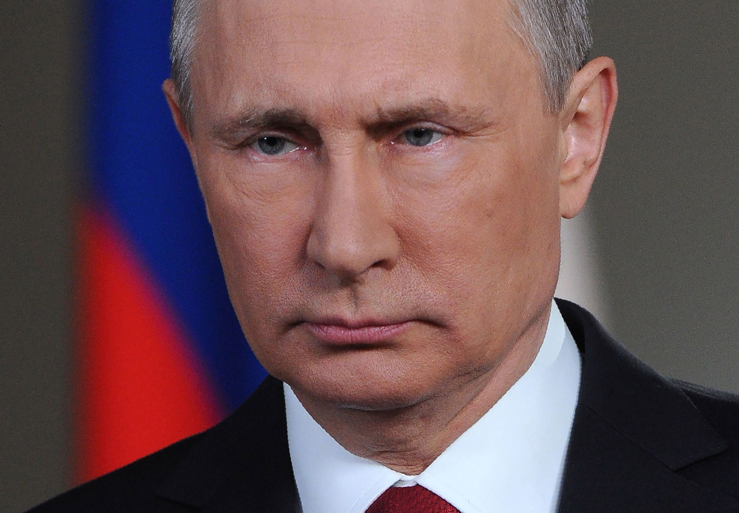 Russian President Vladimir Putin addresses the nation ahead of Sept. 18 parliamentary elections on Sept. 15, 2016. Putin called on Russians to cast their ballots even though the polls are not expected to challenge his political dominance.