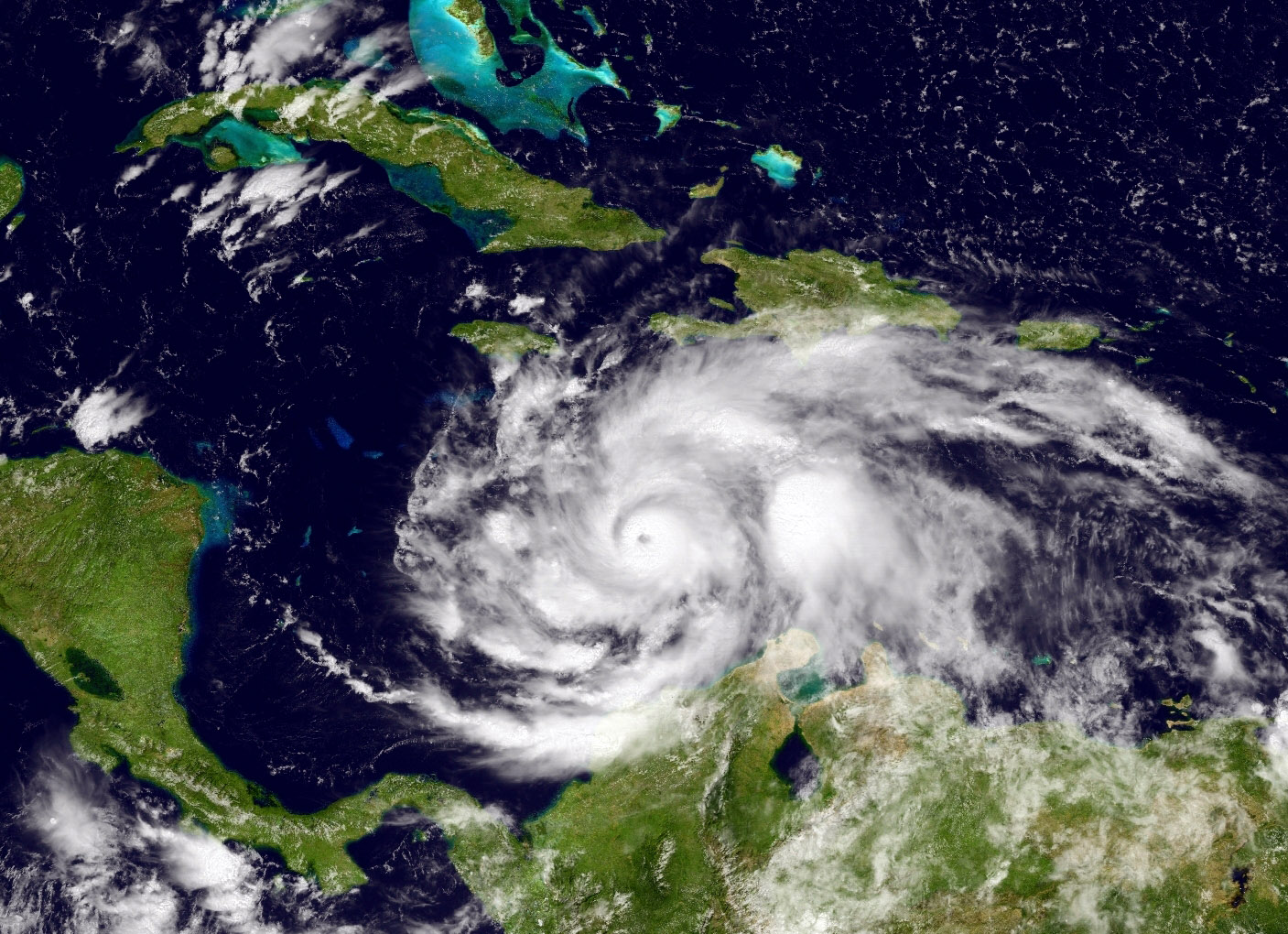 Hurricane Matthew satellite image