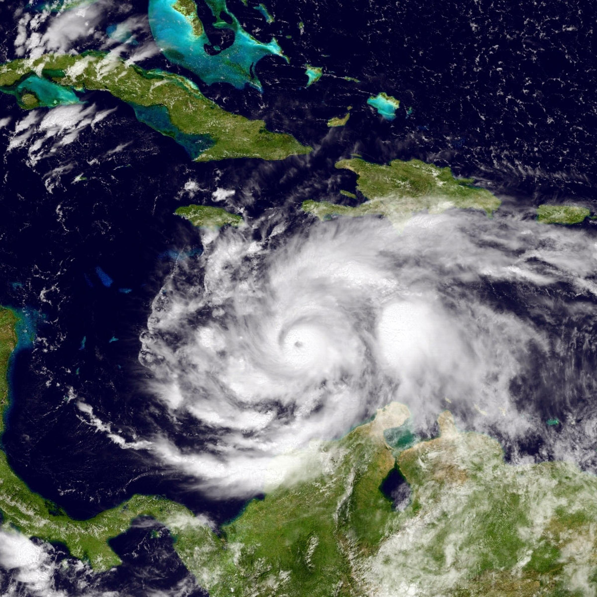 Hurricane Matthew satellite image