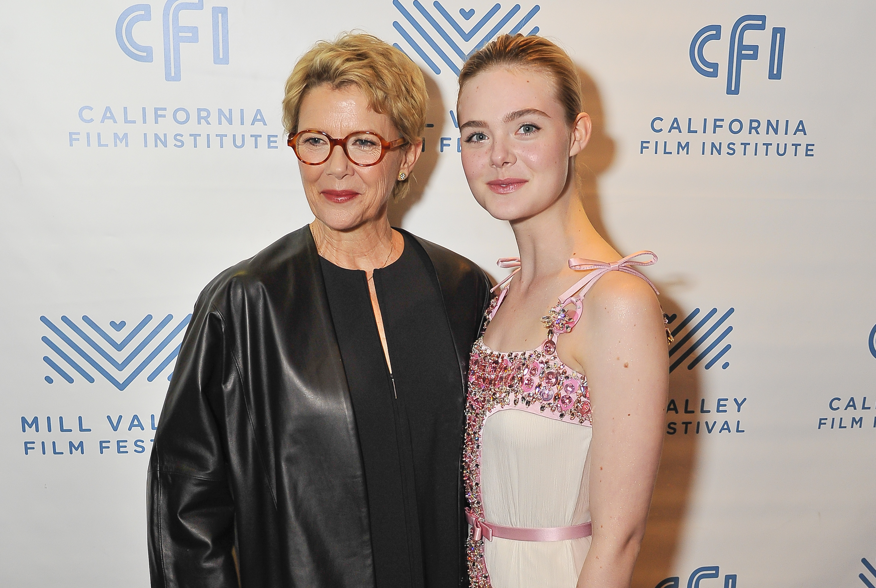 Annette Bening and Elle Fanning attend the Premiere Screening of "20th Century Women" at the 39th Mill Valley Film Festival on October 13, 2016 in San Rafael, California.