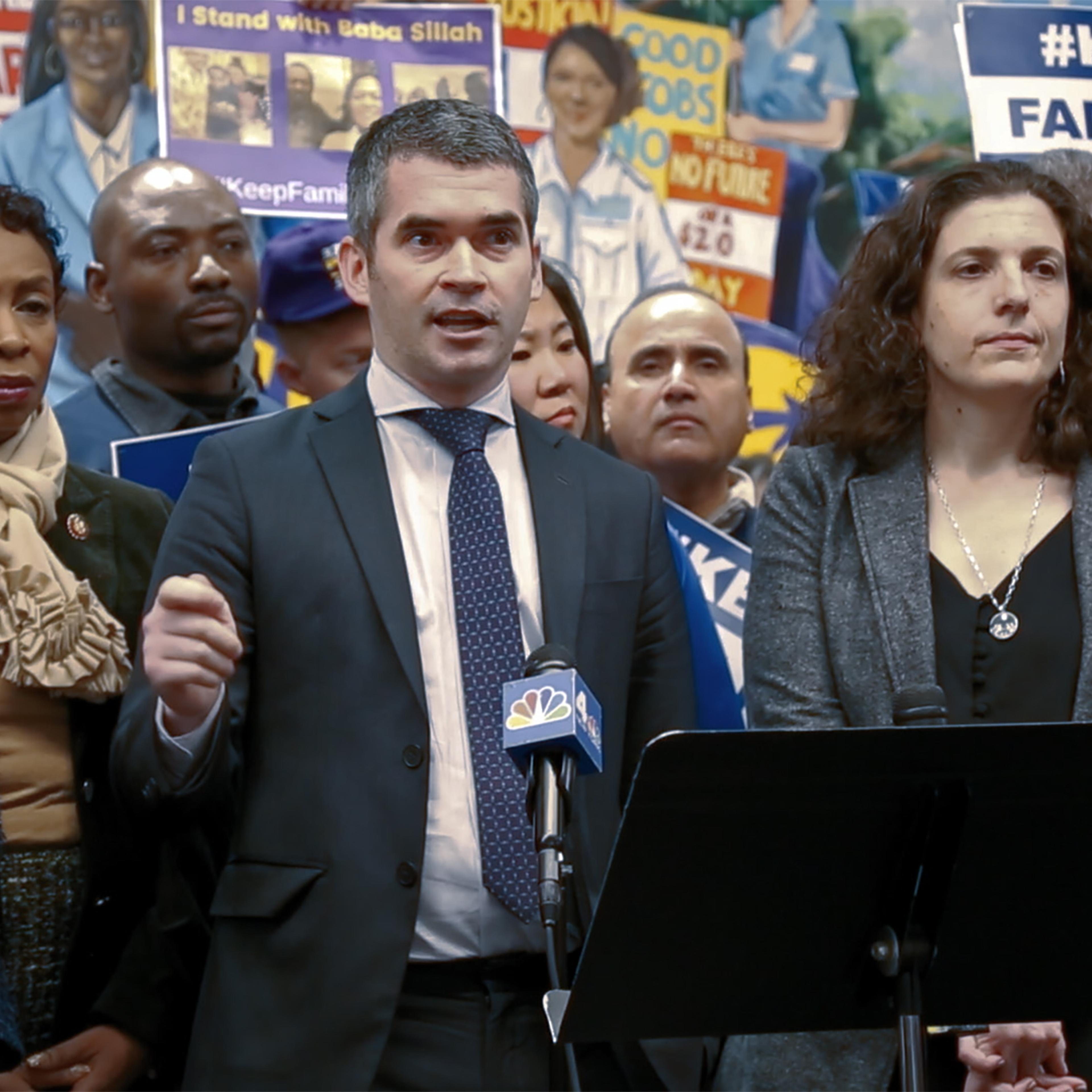 Lawyers Gregory Copeland (center) and Sarah Gillman (right) are featured in the new documentary "Guerrilla Habeas."