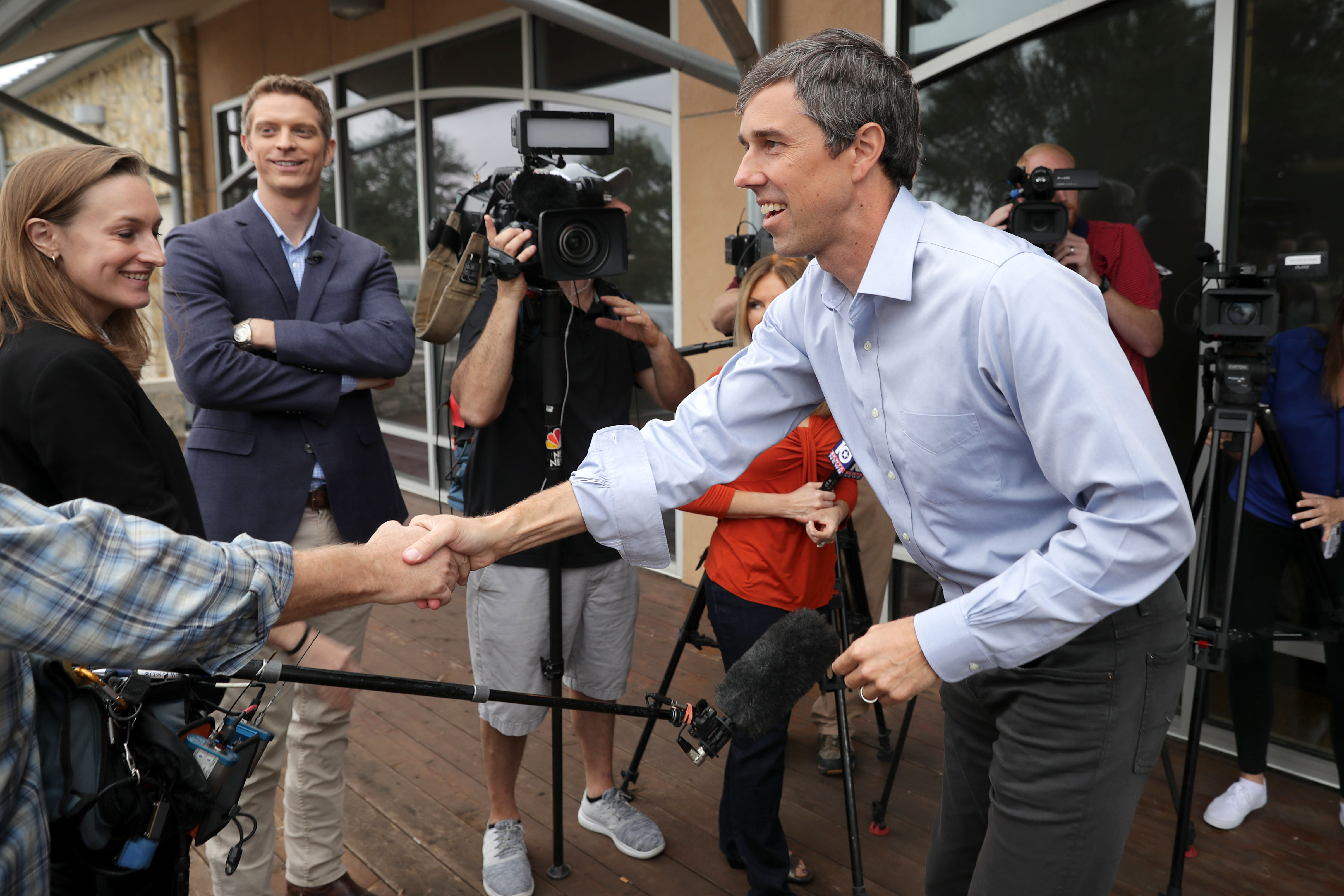 Beto O'Rourke Campaigns In Waco And Austin, Texas