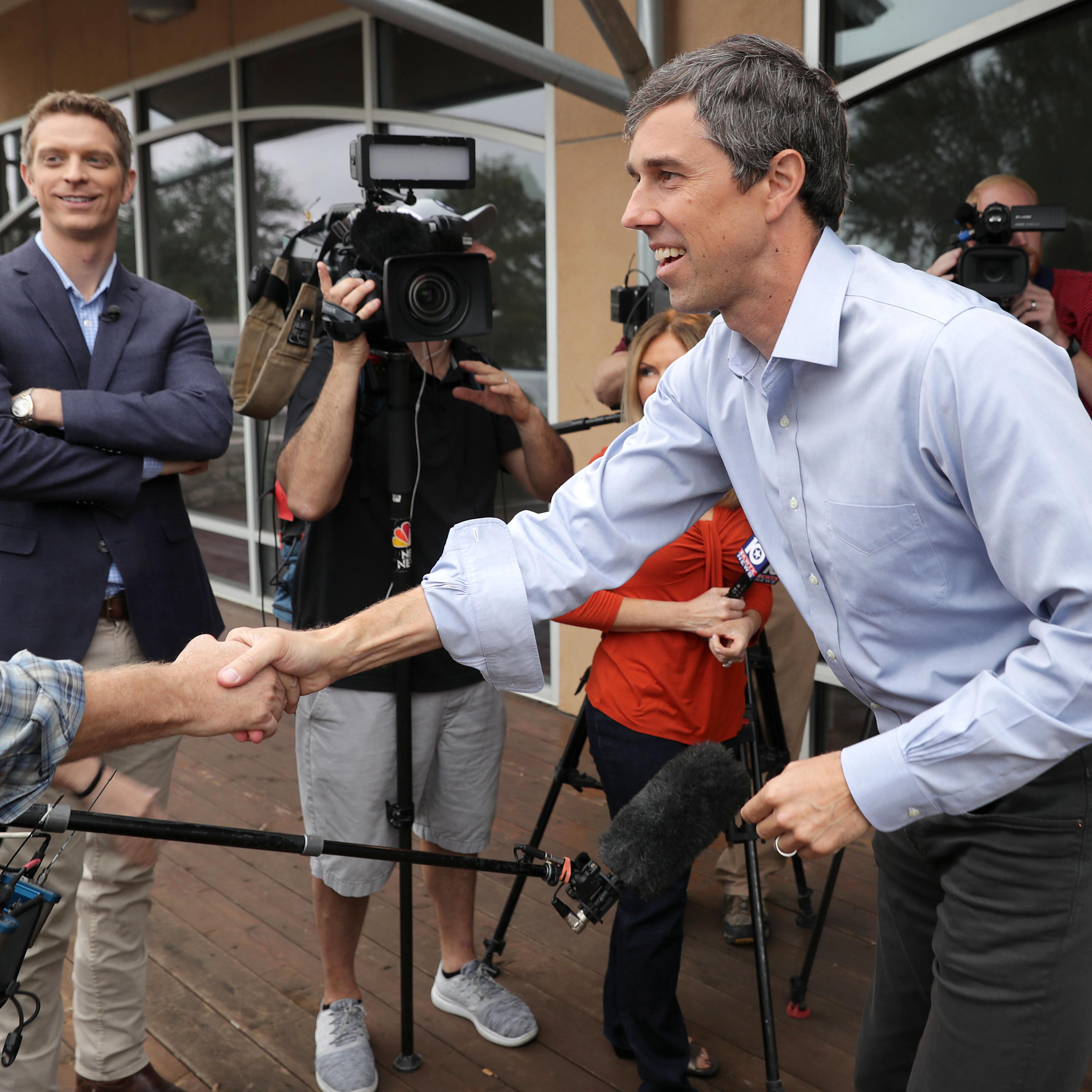 Beto O'Rourke Campaigns In Waco And Austin, Texas