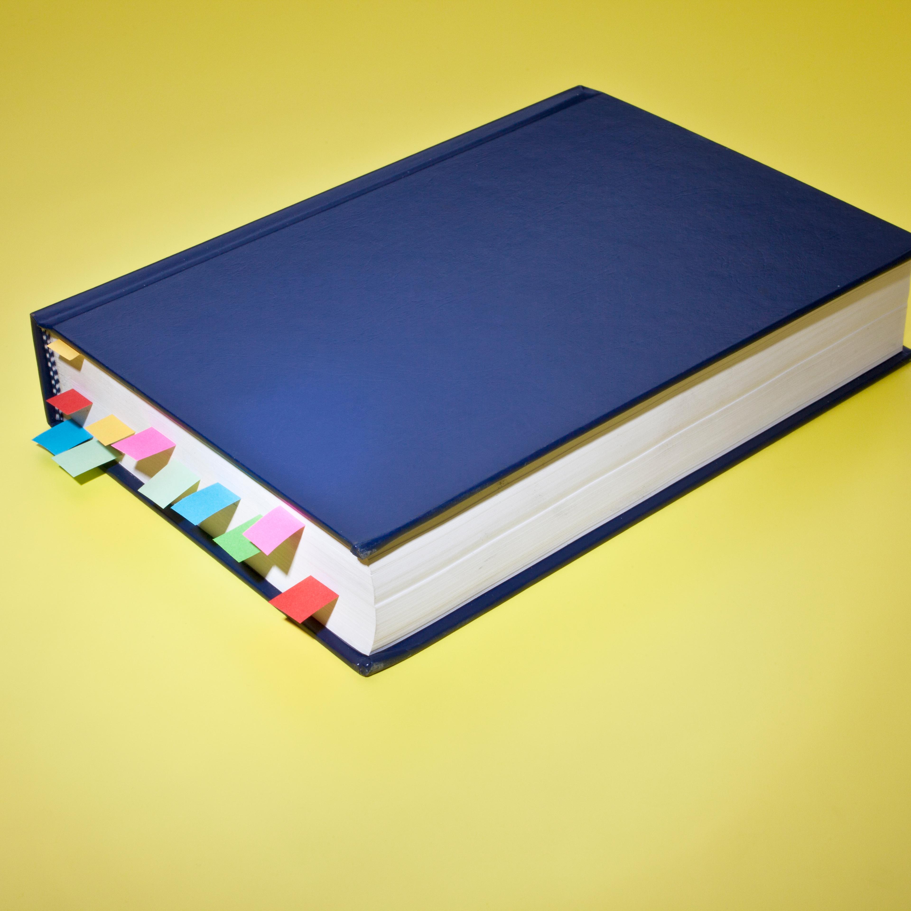 blue-book-yellow-background