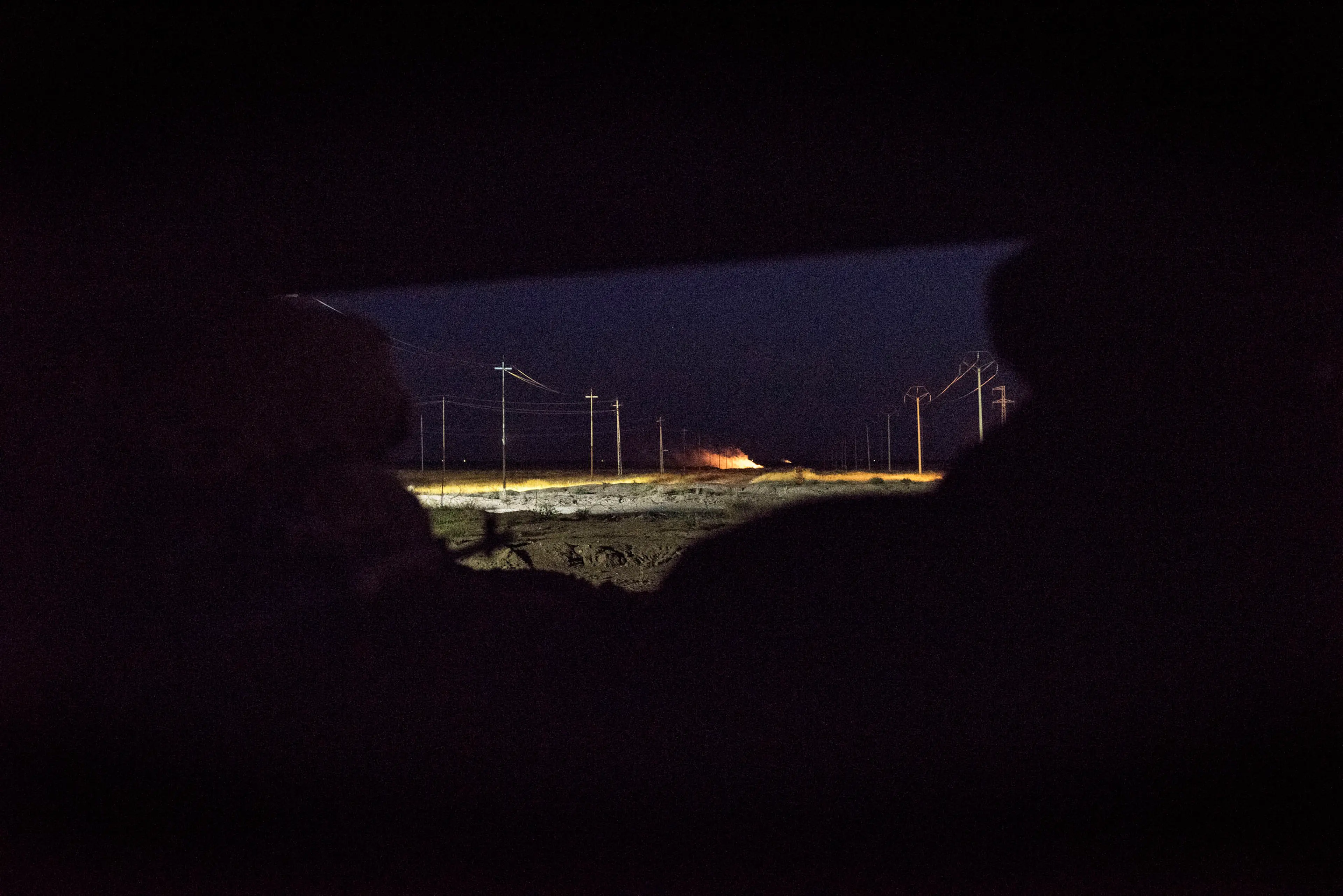 An explosion in Sinjar, Iraq, May 13, 2016, near Mount Sinjar, Nineveh Province, Iraq. Kurdish forces retook the town from ISIS in Nov. 2015. Its population in 2013 was estimated at 88,023.