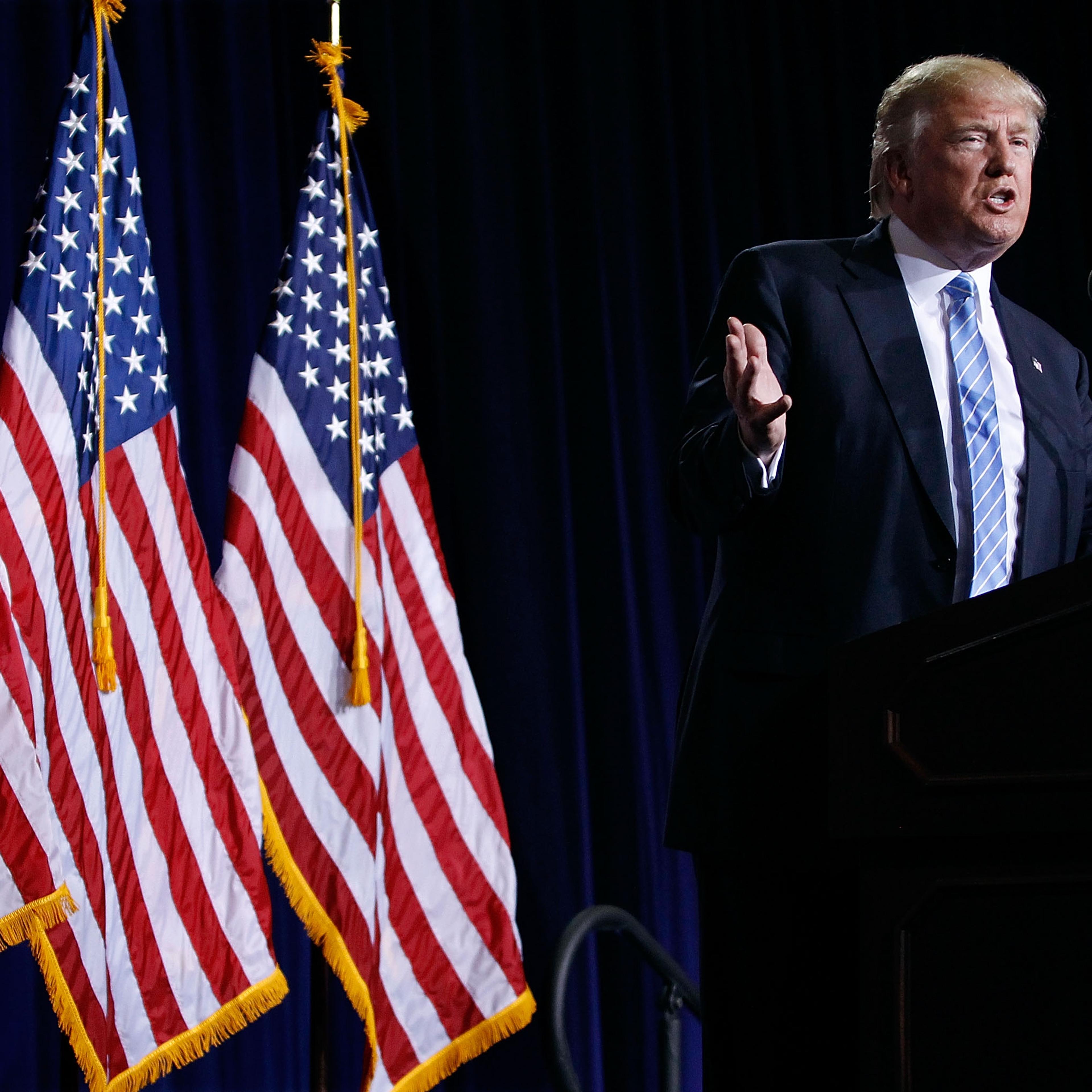 Donald Trump Speaks On Immigration At Rally In Phoenix