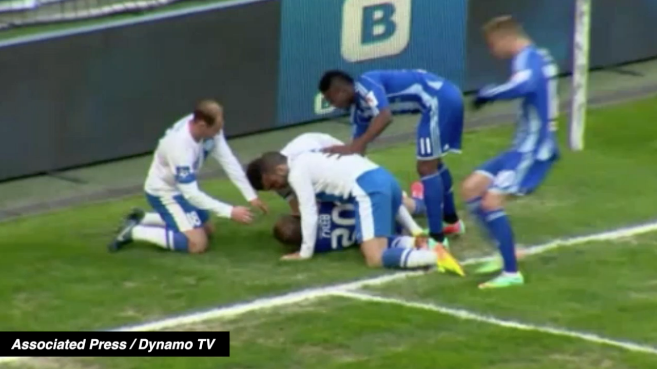 Ukrainian Soccer takes a knee to the head