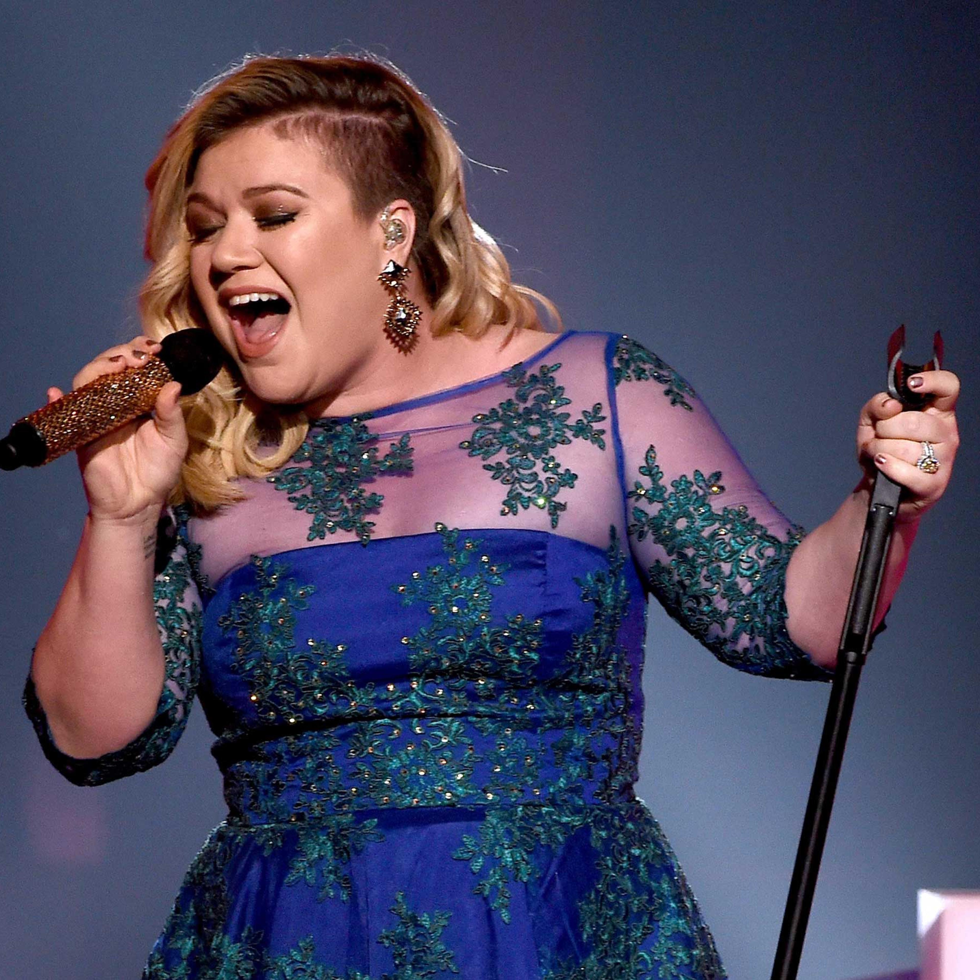 Singer Kelly Clarkson performs during the 2015 iHeartRadio Music Awards which broadcasted live on NBC from The Shrine Auditorium in Los Angeles on March 29, 2015.