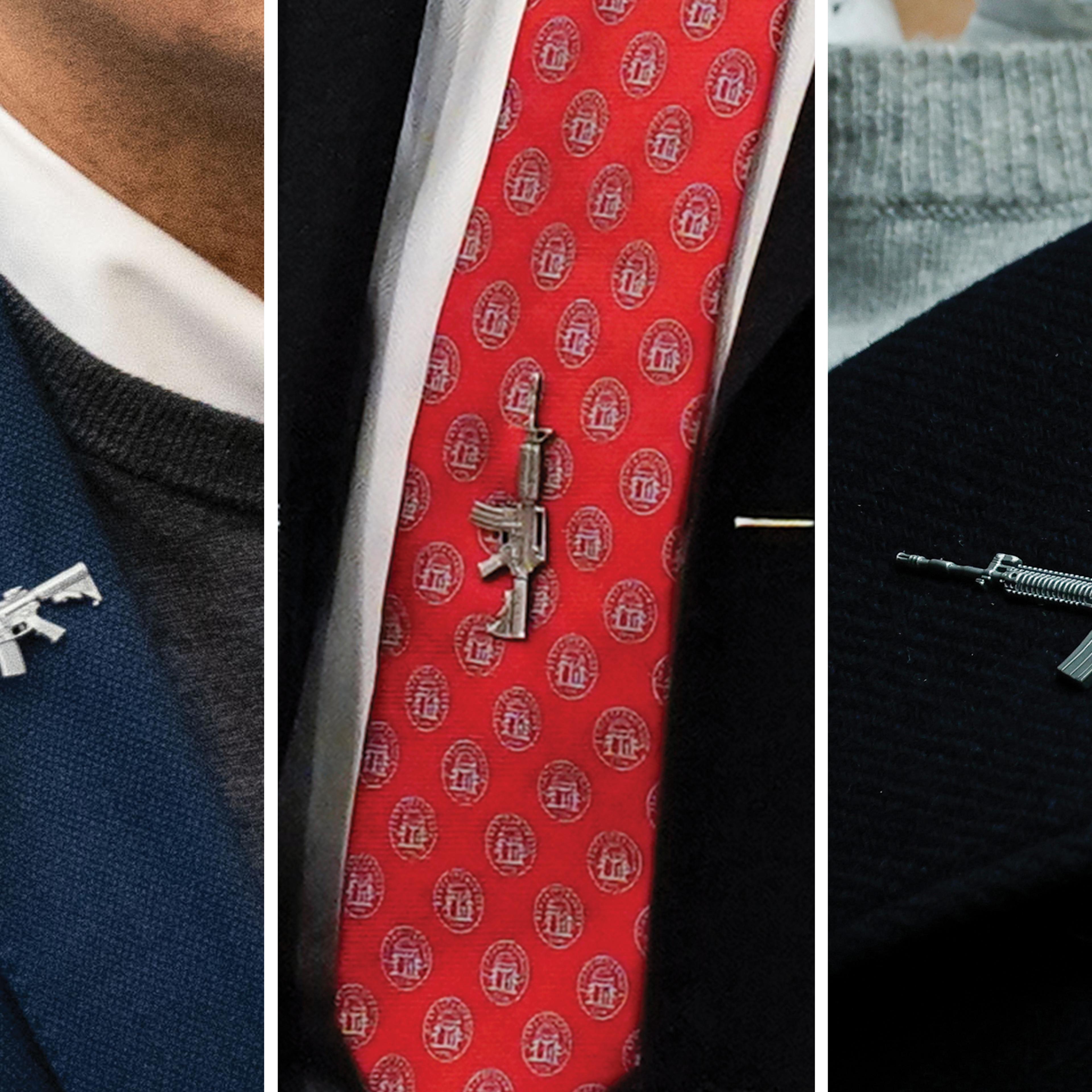 Republicans have been seen wearing AR-15 pins to show their support for the Second Amendment.